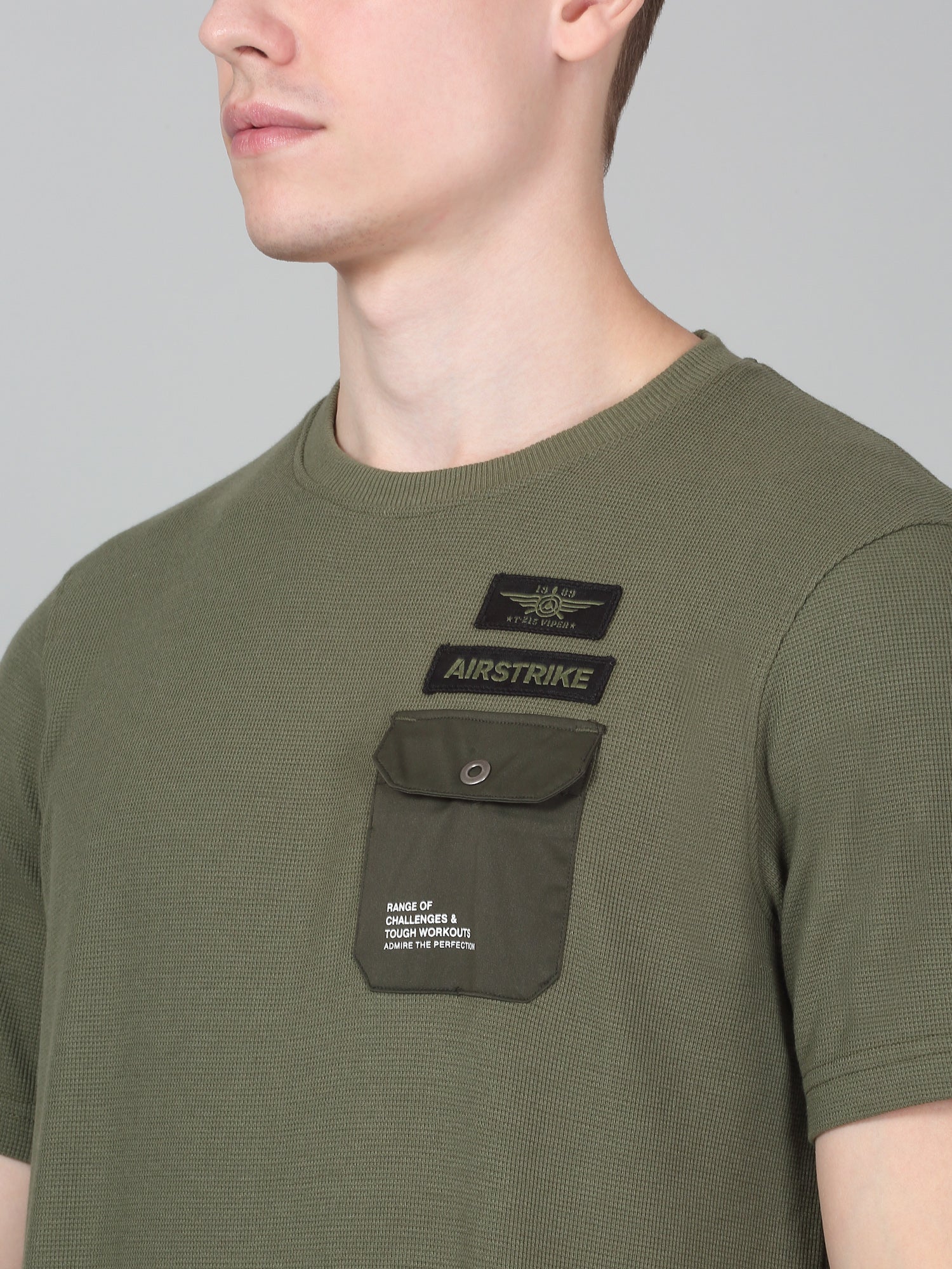 T-Shirt for Men | Breathable & Soft with Color Fastness Regular Fit Round Neck Poly Cotton Fabric Solid Pattern - Image 4