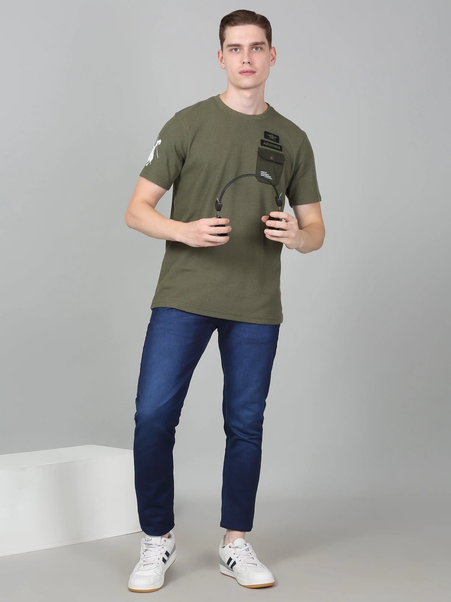 T-Shirt for Men | Breathable & Soft with Color Fastness Regular Fit Round Neck Poly Cotton Fabric Solid Pattern - Image 5