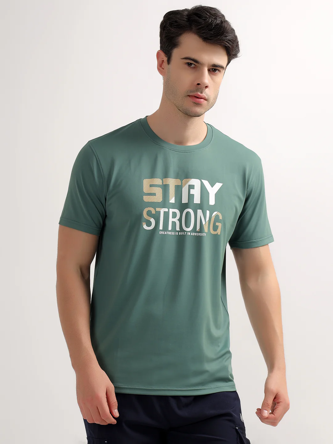 T-Shirt for Men | Breathable & Soft with Color Fastness Regular Fit Round Neck Polyester Fabric Printed Pattern - Image 2
