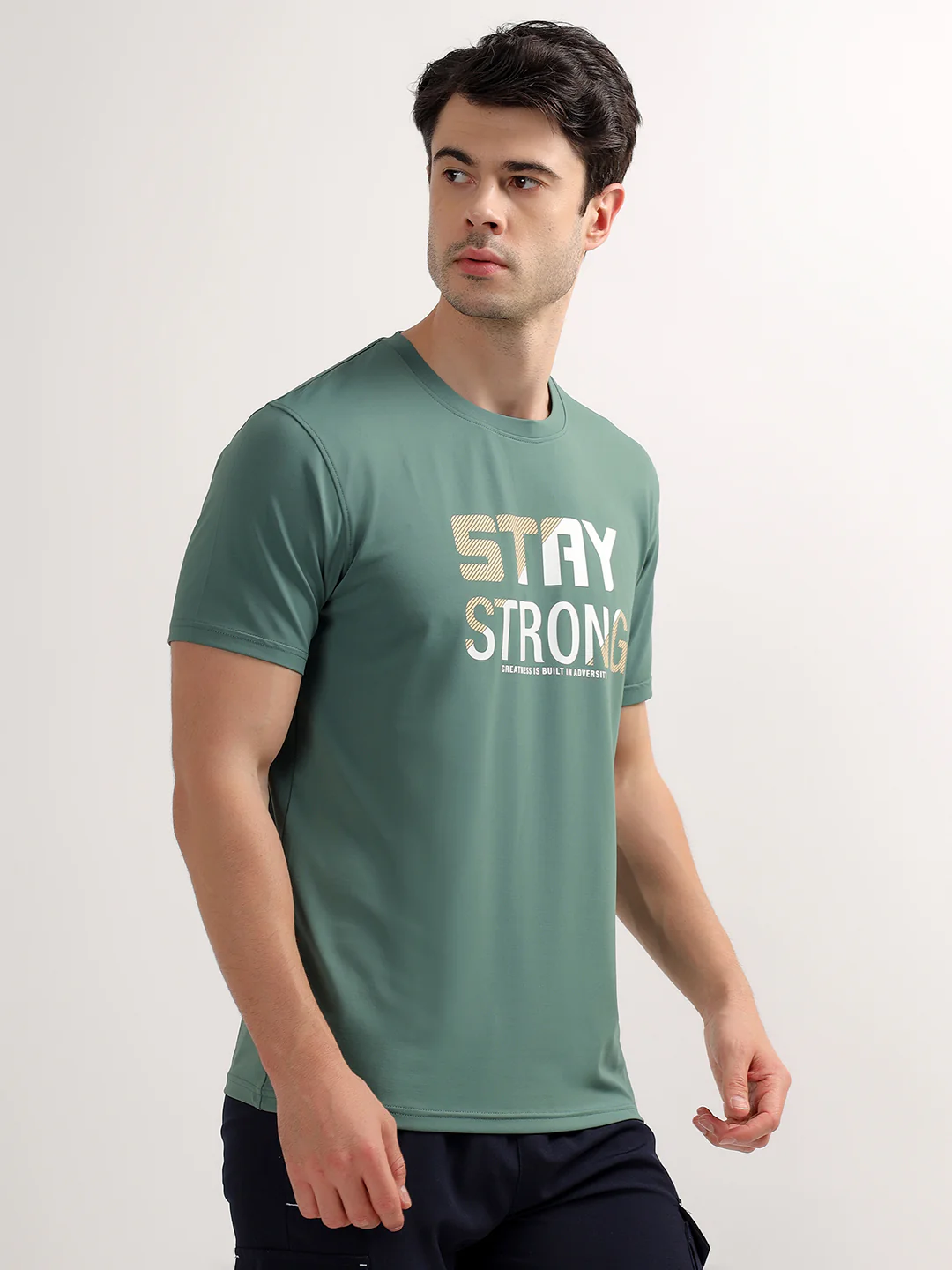 T-Shirt for Men | Breathable & Soft with Color Fastness Regular Fit Round Neck Polyester Fabric Printed Pattern - Image 5