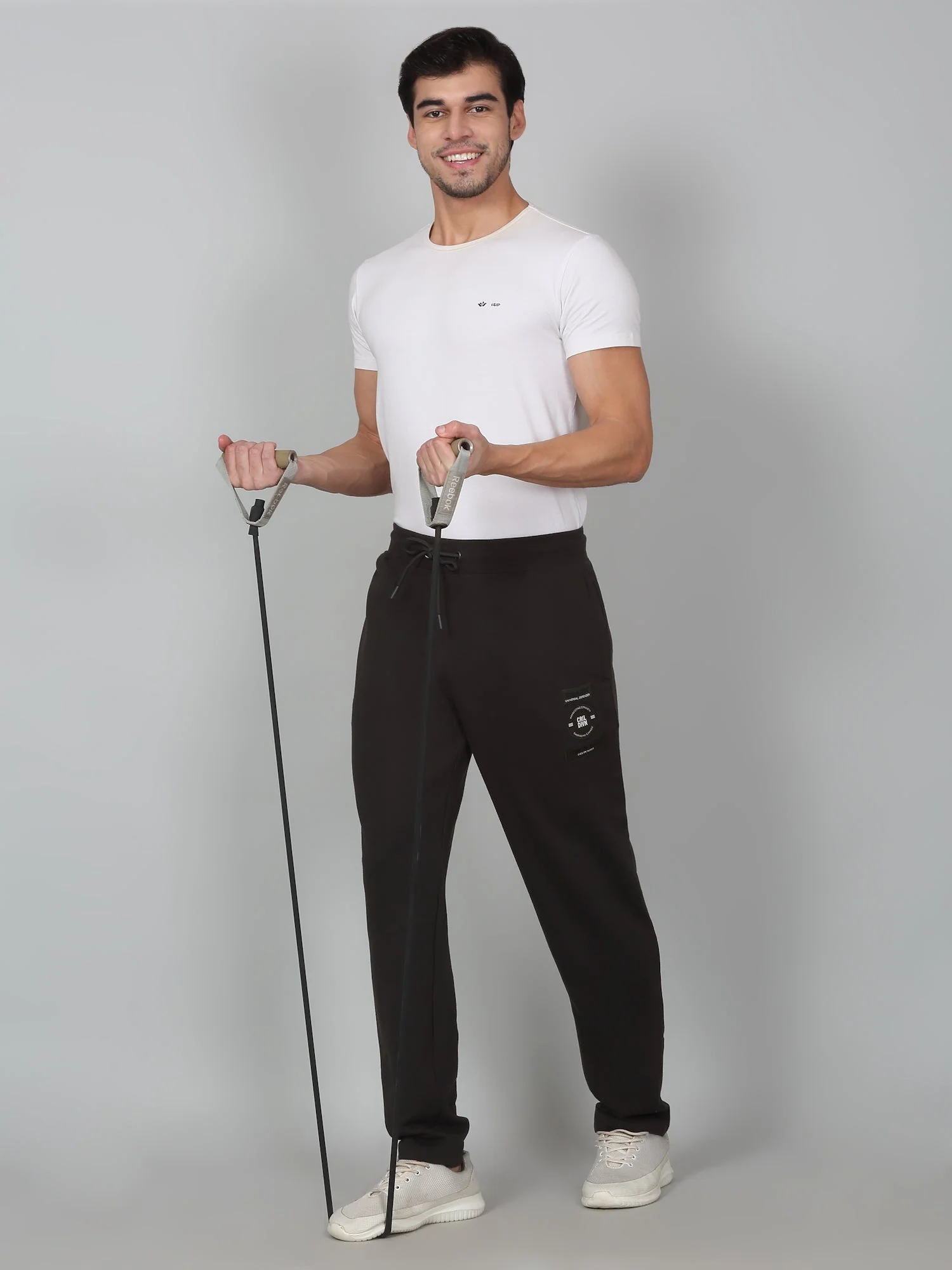 Men's Printed Green Regular Fit Casual Track Pant - Image 5