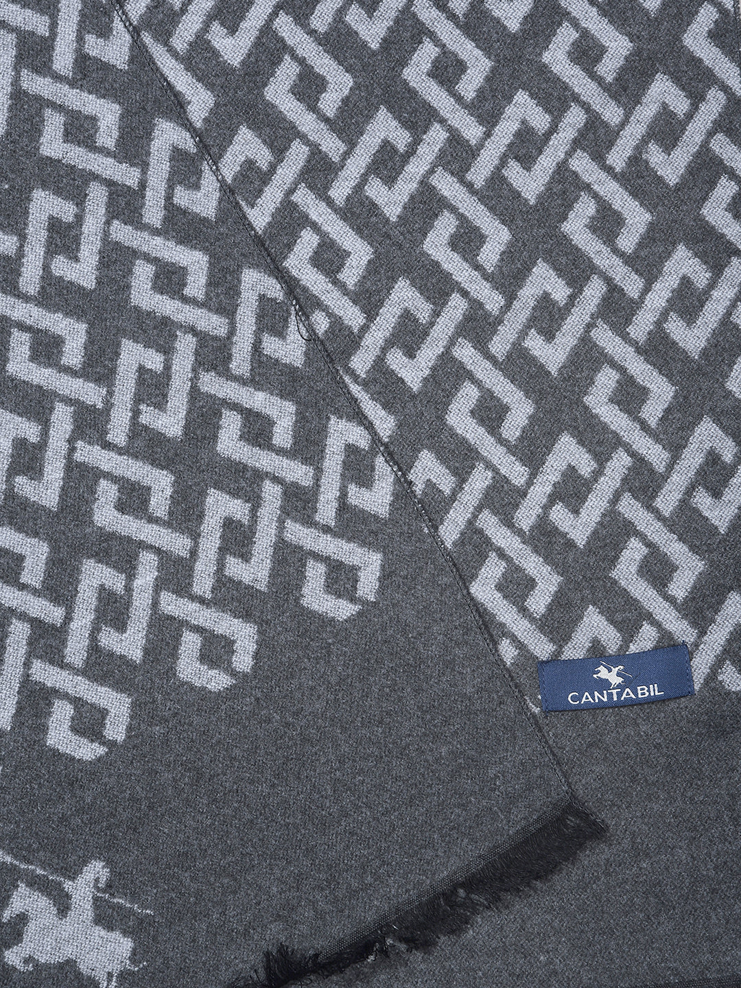 Men's Printed Grey Fashion Muffler - Image 4