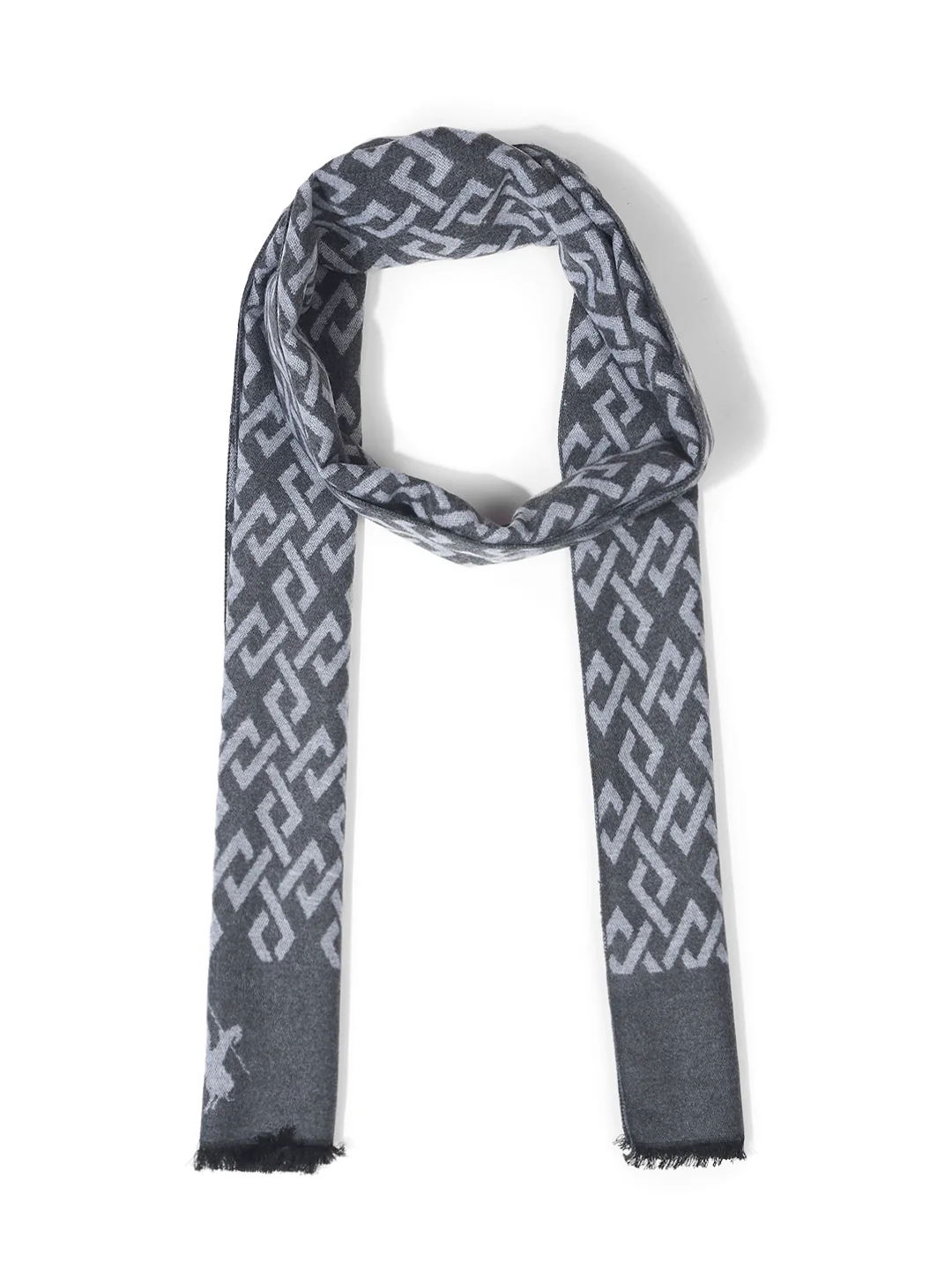 Men's Printed Grey Fashion Muffler - Image 5