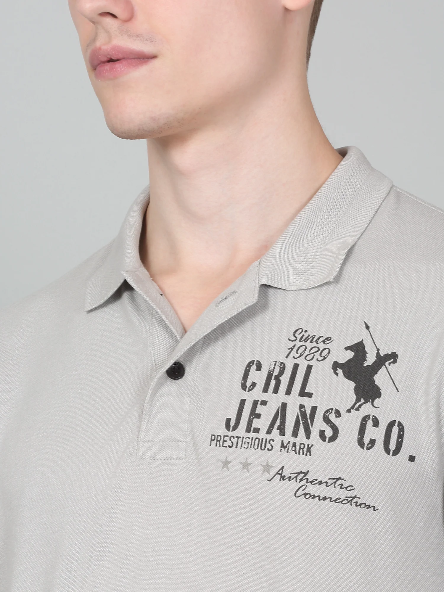 T-Shirt for Men | Breathable & Soft with Color Fastness Regular Fit Polo Neck Poly Cotton Fabric Printed Pattern - Image 5