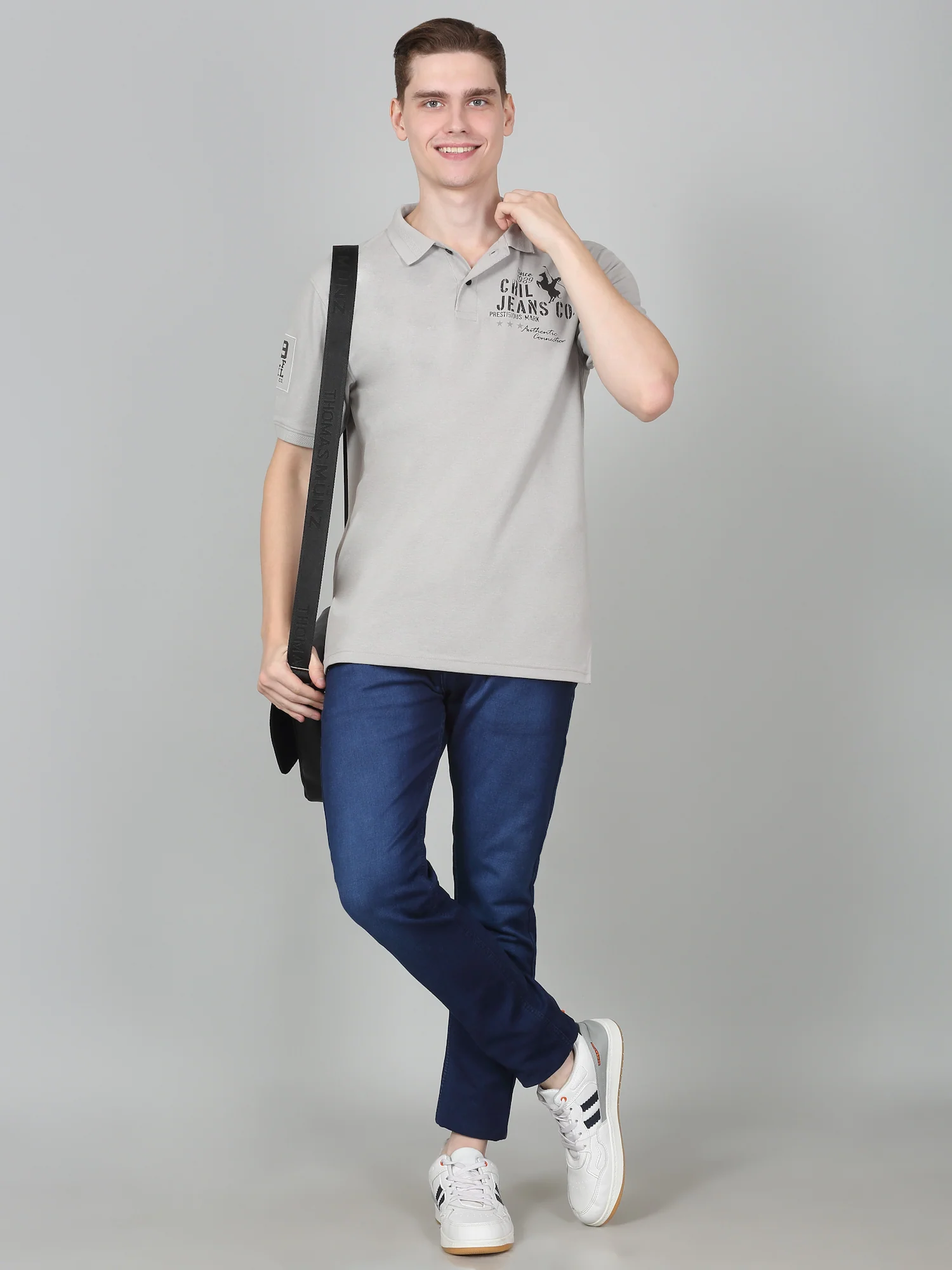 T-Shirt for Men | Breathable & Soft with Color Fastness Regular Fit Polo Neck Poly Cotton Fabric Printed Pattern - Image 7