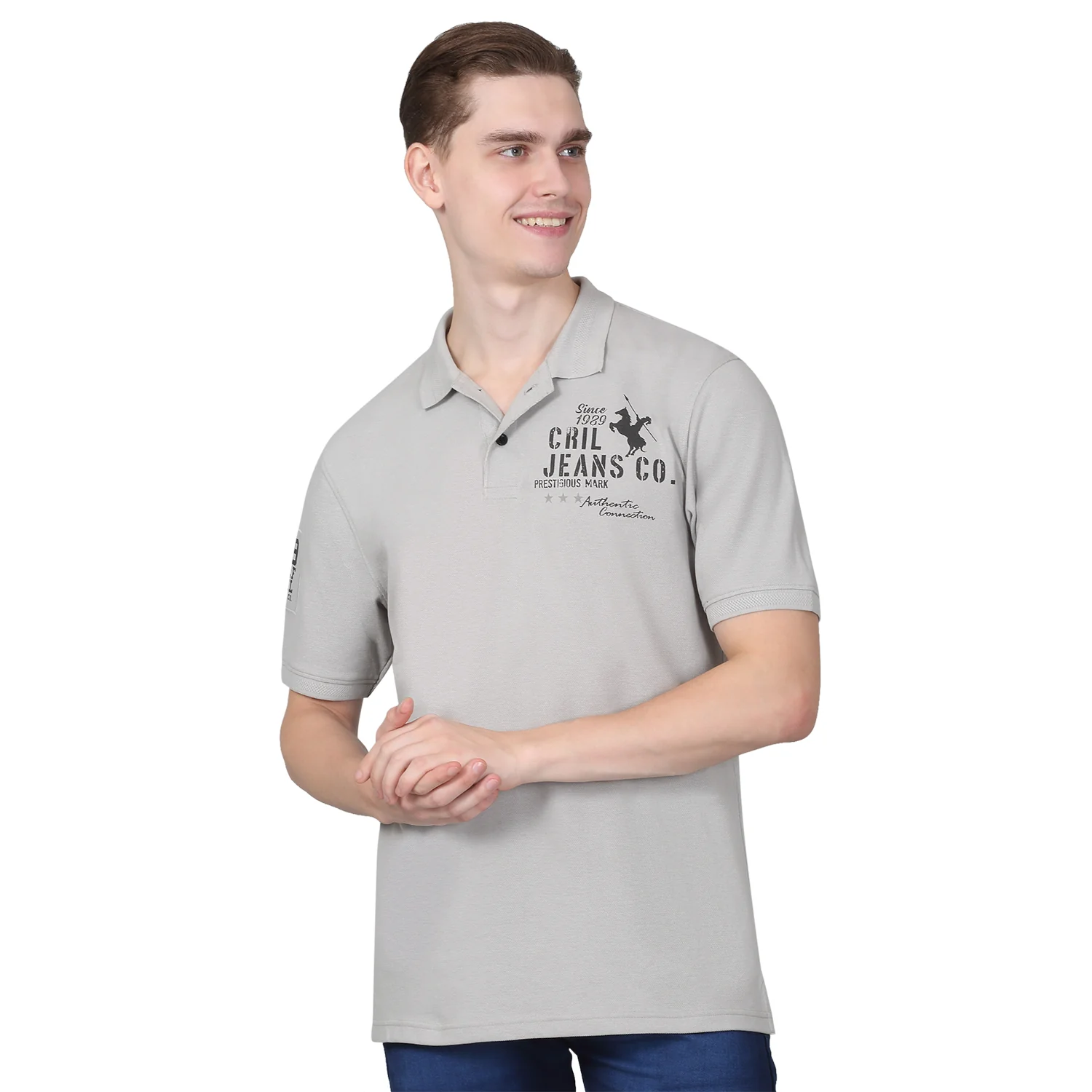 T-Shirt for Men | Breathable & Soft with Color Fastness Regular Fit Polo Neck Poly Cotton Fabric Printed Pattern - Image 9