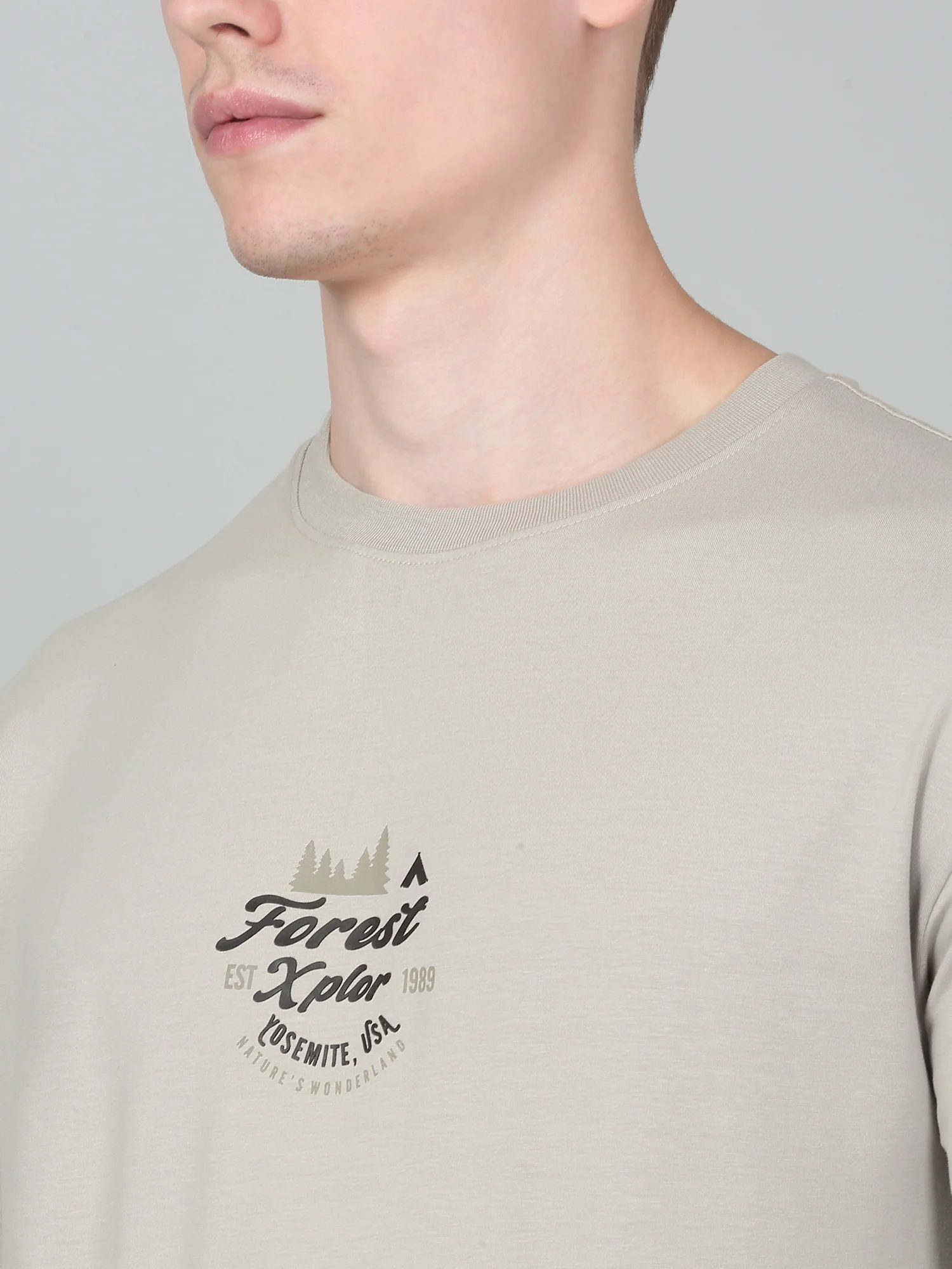 T-Shirt for Men | Breathable & Soft with Color Fastness Regular Fit Round Neck Cotton Blend Fabric Printed Pattern - Image 6