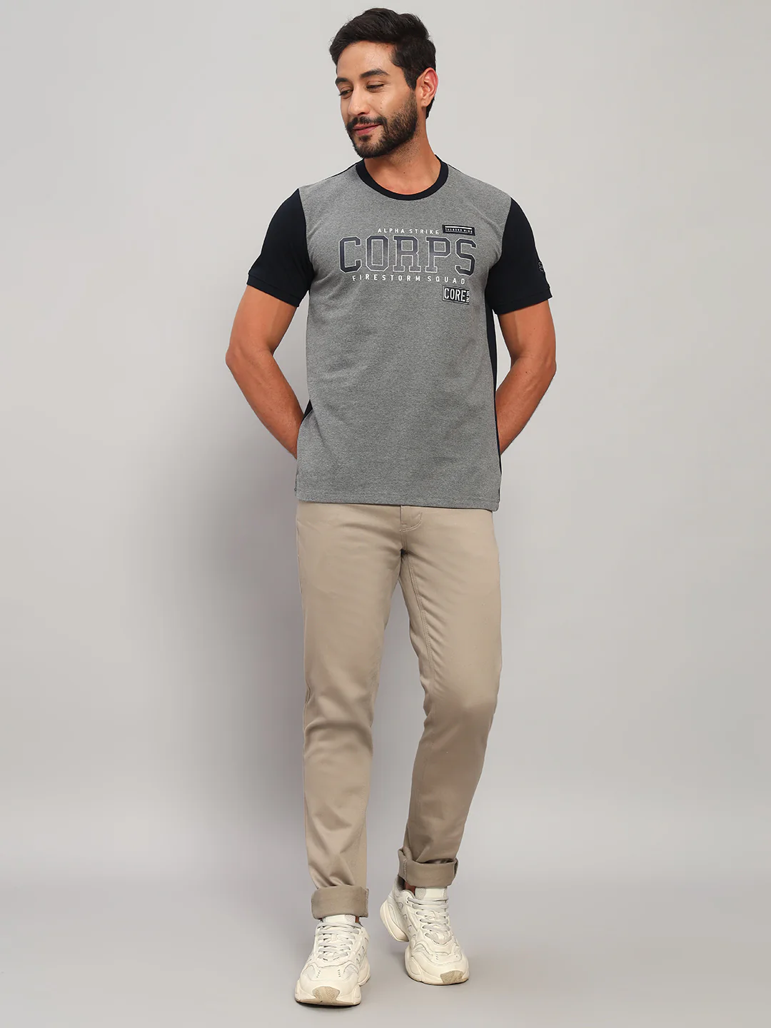 T-Shirt for Men | Breathable & Soft with Color Fastness Regular Fit Round Neck Poly Cotton Fabric Printed Pattern - Image 2