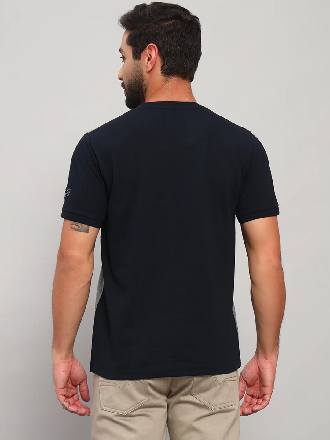 T-Shirt for Men | Breathable & Soft with Color Fastness Regular Fit Round Neck Poly Cotton Fabric Printed Pattern - Image 5