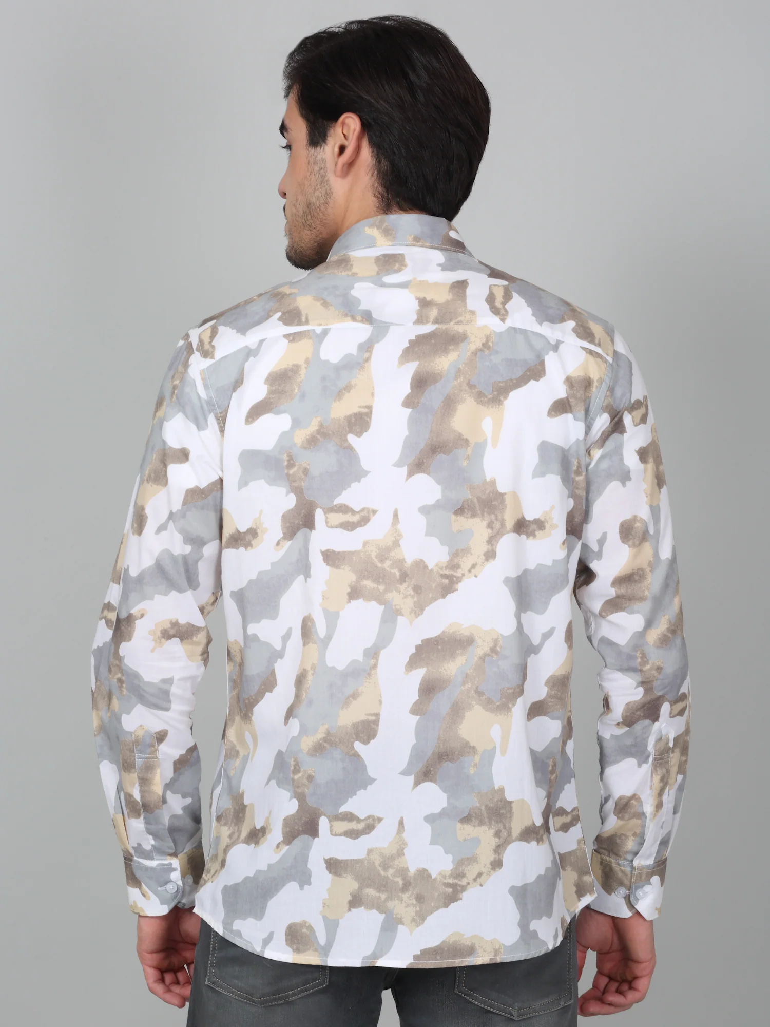 Casual Shirt for Men | Breathable & Soft with Color Fastness Regular Fit Spread Collar Neck Cotton Fabric Printed Pattern - Image 2