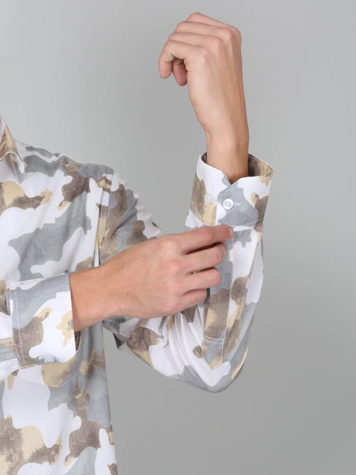 Casual Shirt for Men | Breathable & Soft with Color Fastness Regular Fit Spread Collar Neck Cotton Fabric Printed Pattern - Image 3
