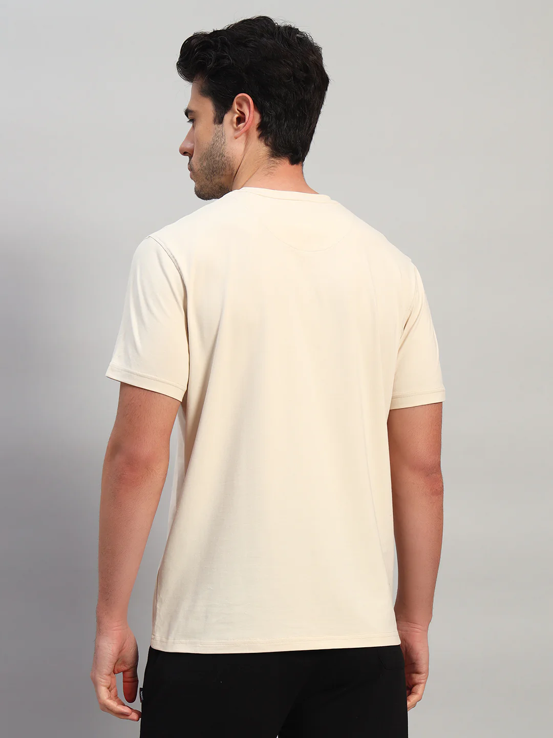 T-Shirt for Men | Breathable & Soft with Color Fastness Regular Fit Round Neck Cotton Blend Fabric Printed Pattern - Image 5