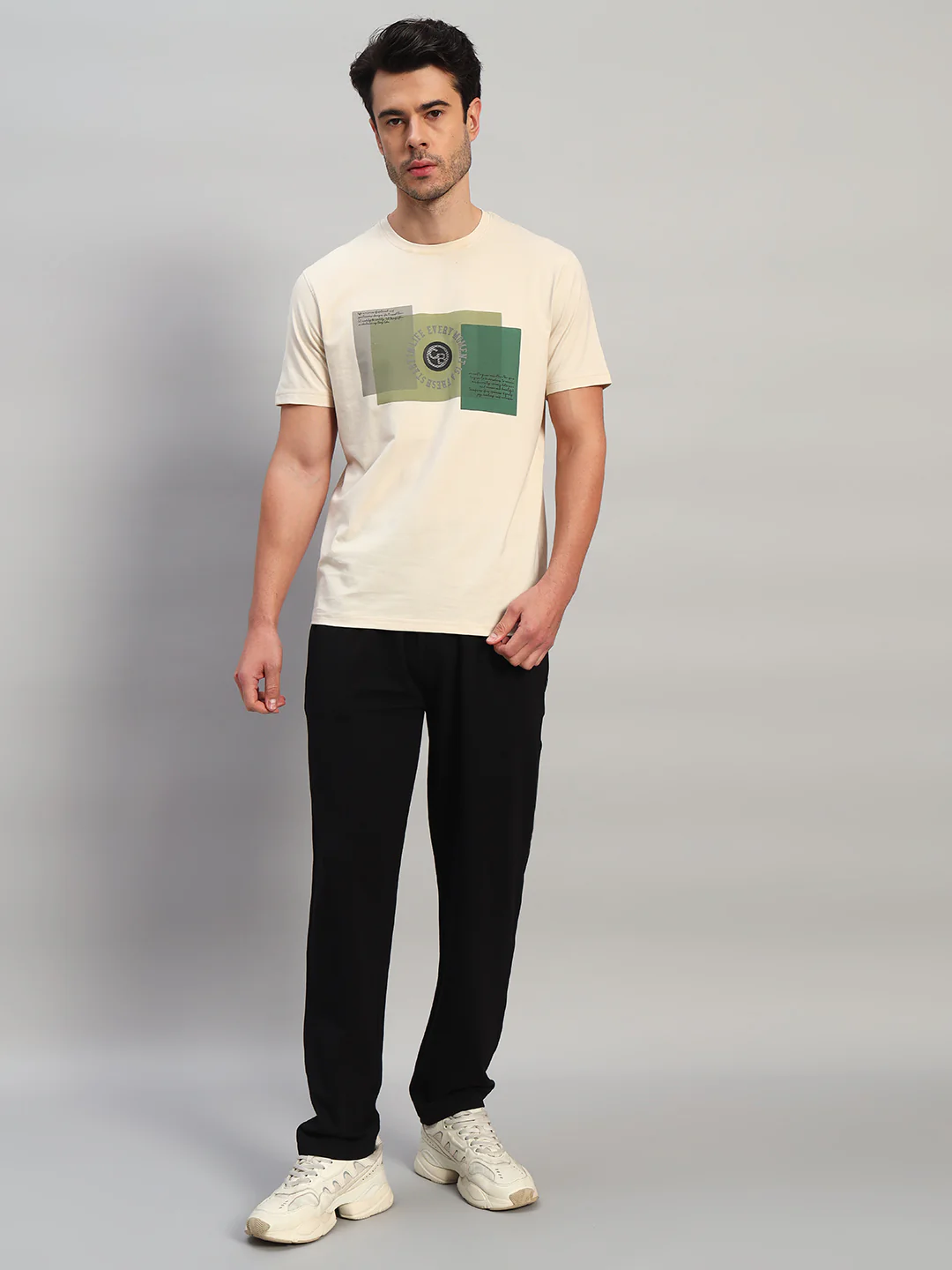 T-Shirt for Men | Breathable & Soft with Color Fastness Regular Fit Round Neck Cotton Blend Fabric Printed Pattern - Image 7