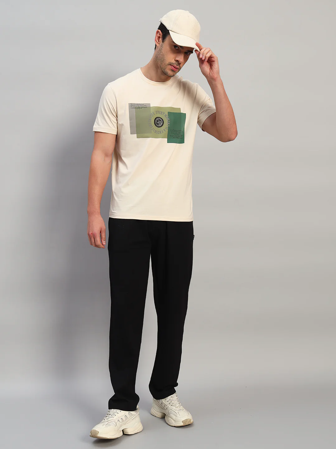 T-Shirt for Men | Breathable & Soft with Color Fastness Regular Fit Round Neck Cotton Blend Fabric Printed Pattern - Image 8