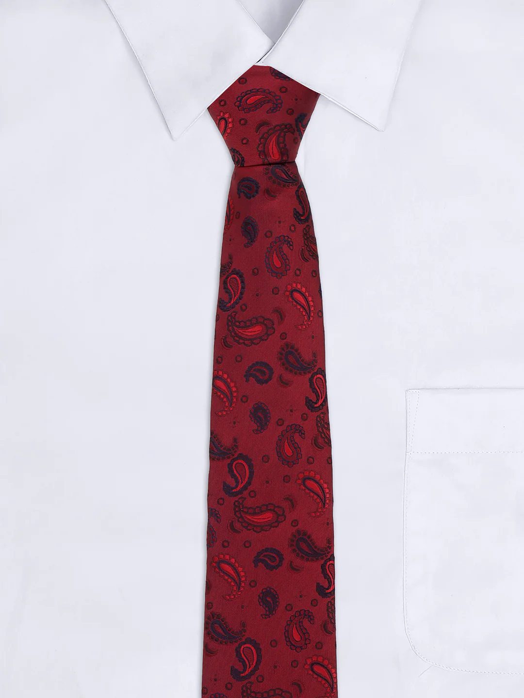 Men's Printed Maroon Regular Broad - Image 6