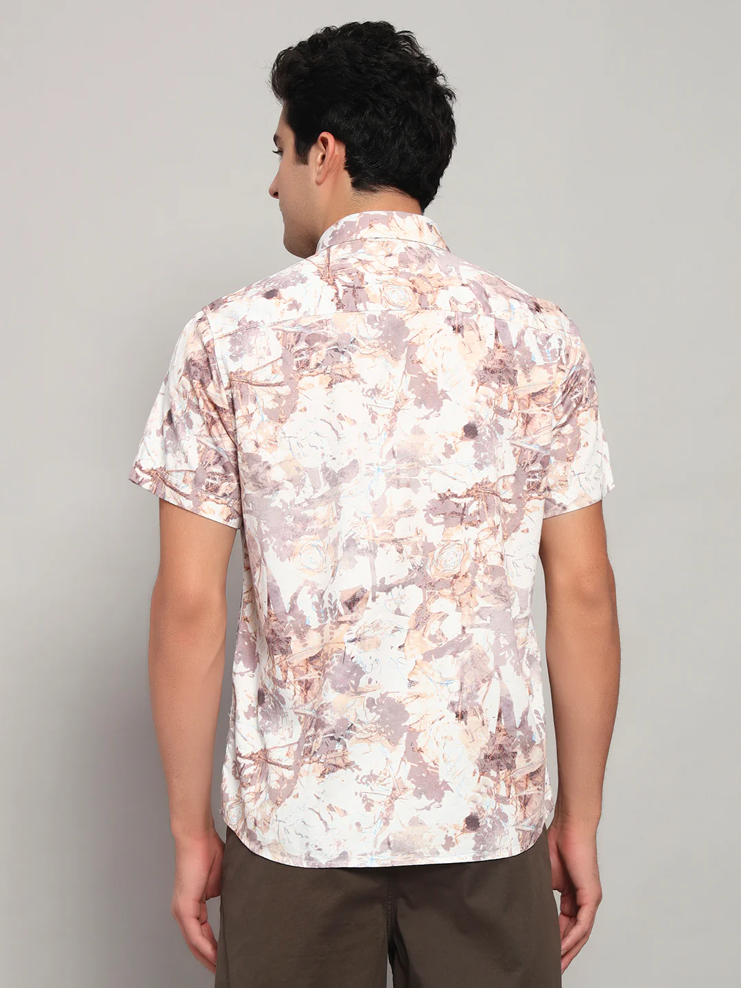 Casual Shirt for Men | Breathable & Soft with Color Fastness Regular Fit Spread Collar Neck Cotton Fabric Printed Pattern - Image 2