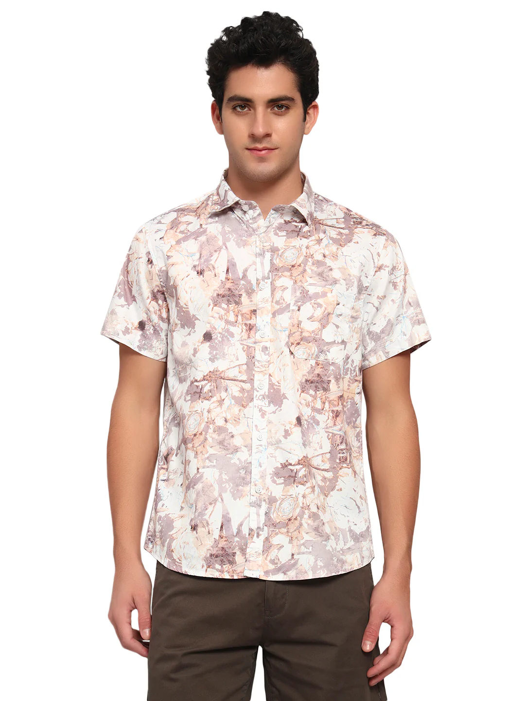 Casual Shirt for Men | Breathable & Soft with Color Fastness Regular Fit Spread Collar Neck Cotton Fabric Printed Pattern - Image 4