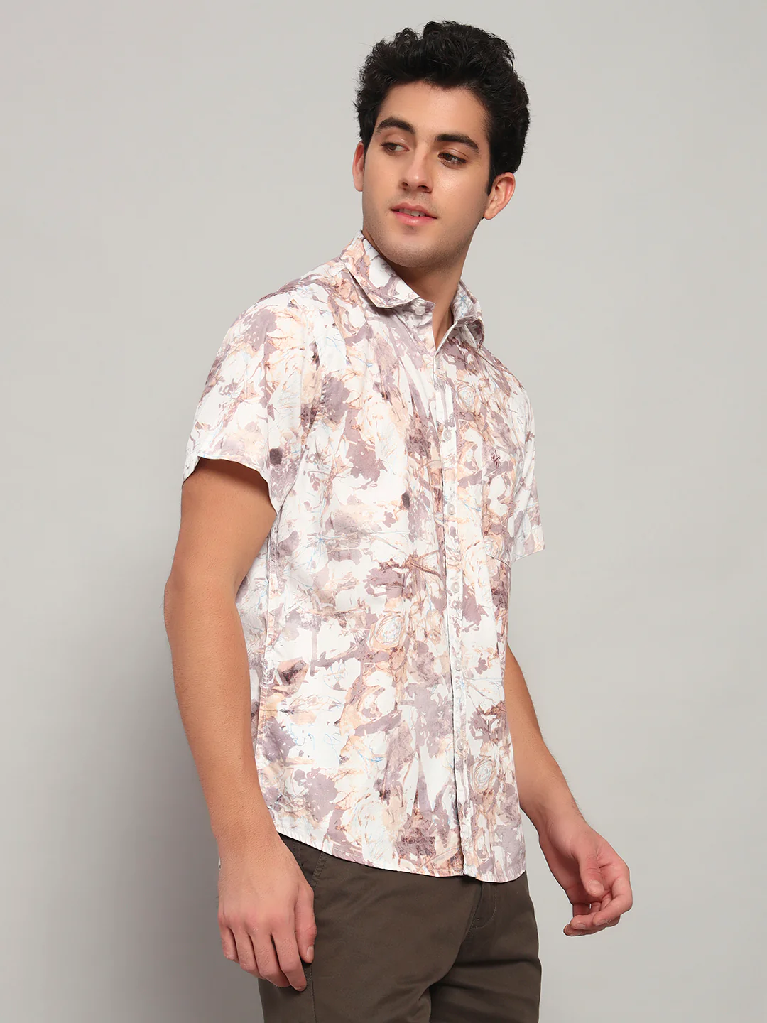 Casual Shirt for Men | Breathable & Soft with Color Fastness Regular Fit Spread Collar Neck Cotton Fabric Printed Pattern - Image 6