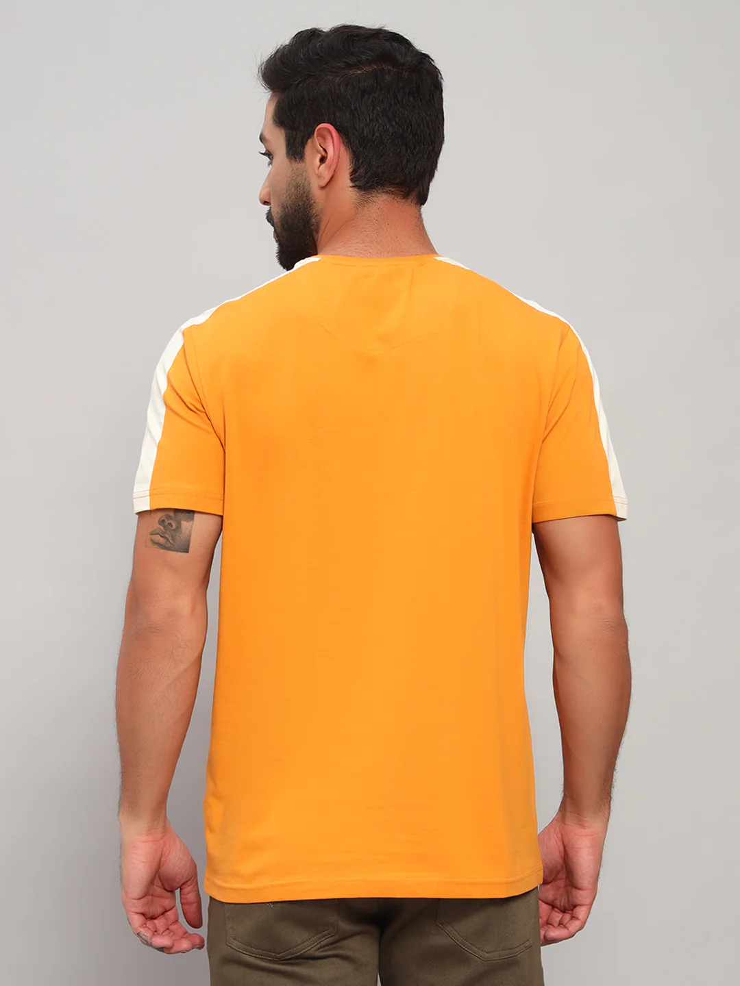 T-Shirt for Men | Breathable & Soft with Color Fastness Regular Fit Round Neck Cotton Blend Fabric Printed Pattern - Image 7