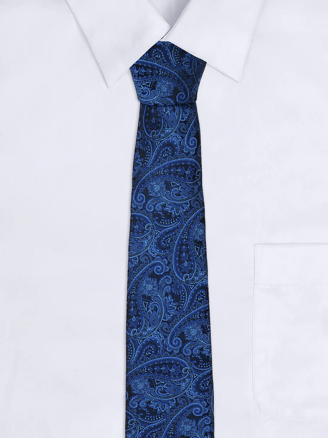 Men's Printed Navy Blue Regular Broad - Image 3