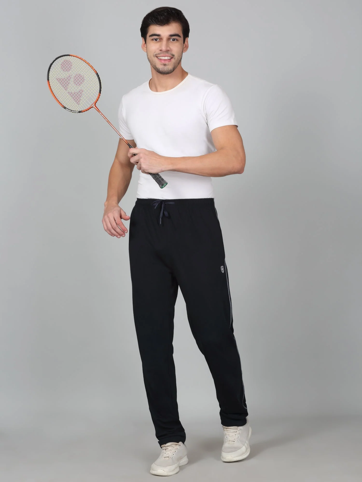 Men's Printed Navy Blue Regular Fit Casual Track Pant - Image 5