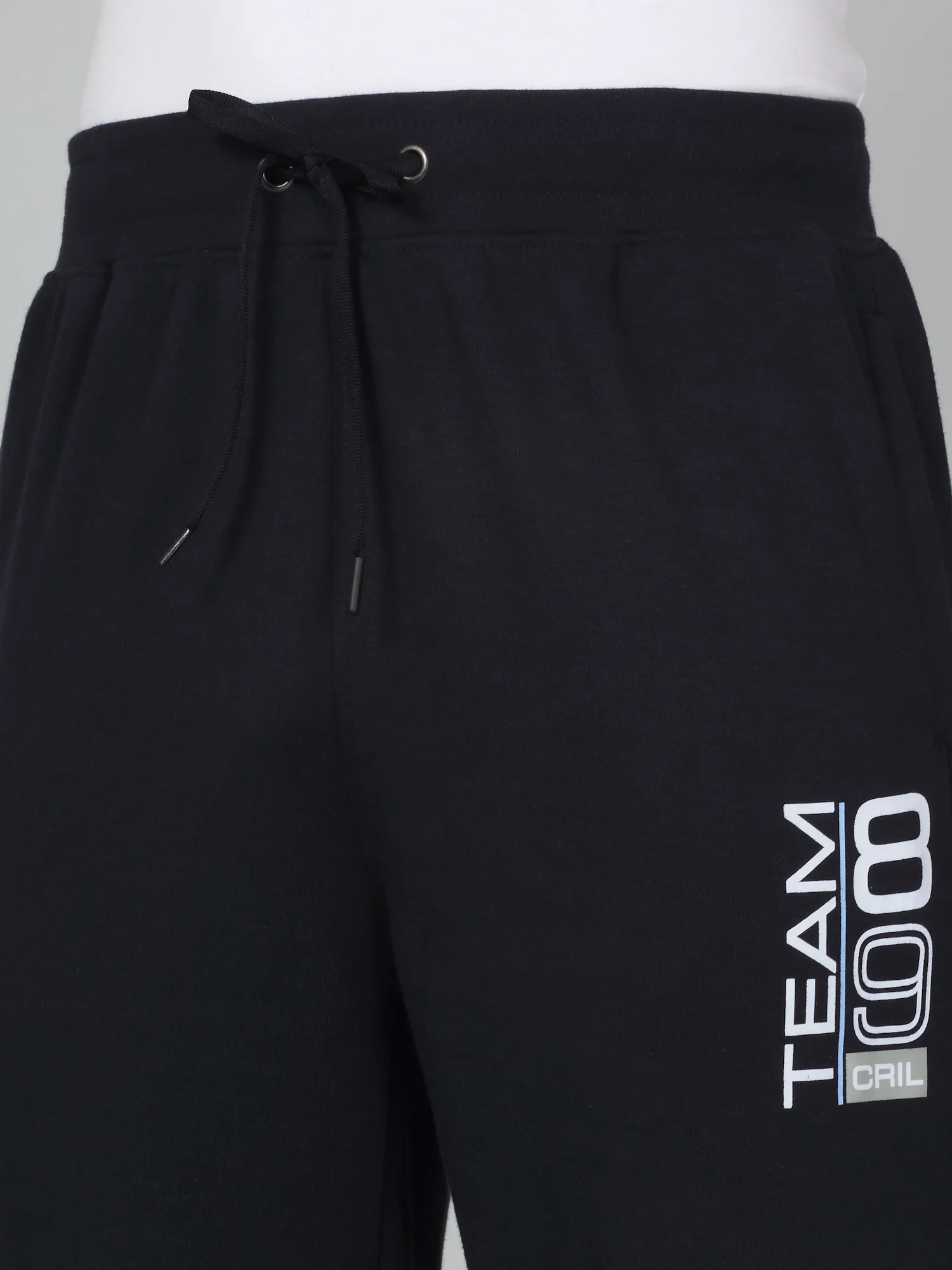 Men's Printed Navy Blue Regular Fit Casual Track Pant - Image 2