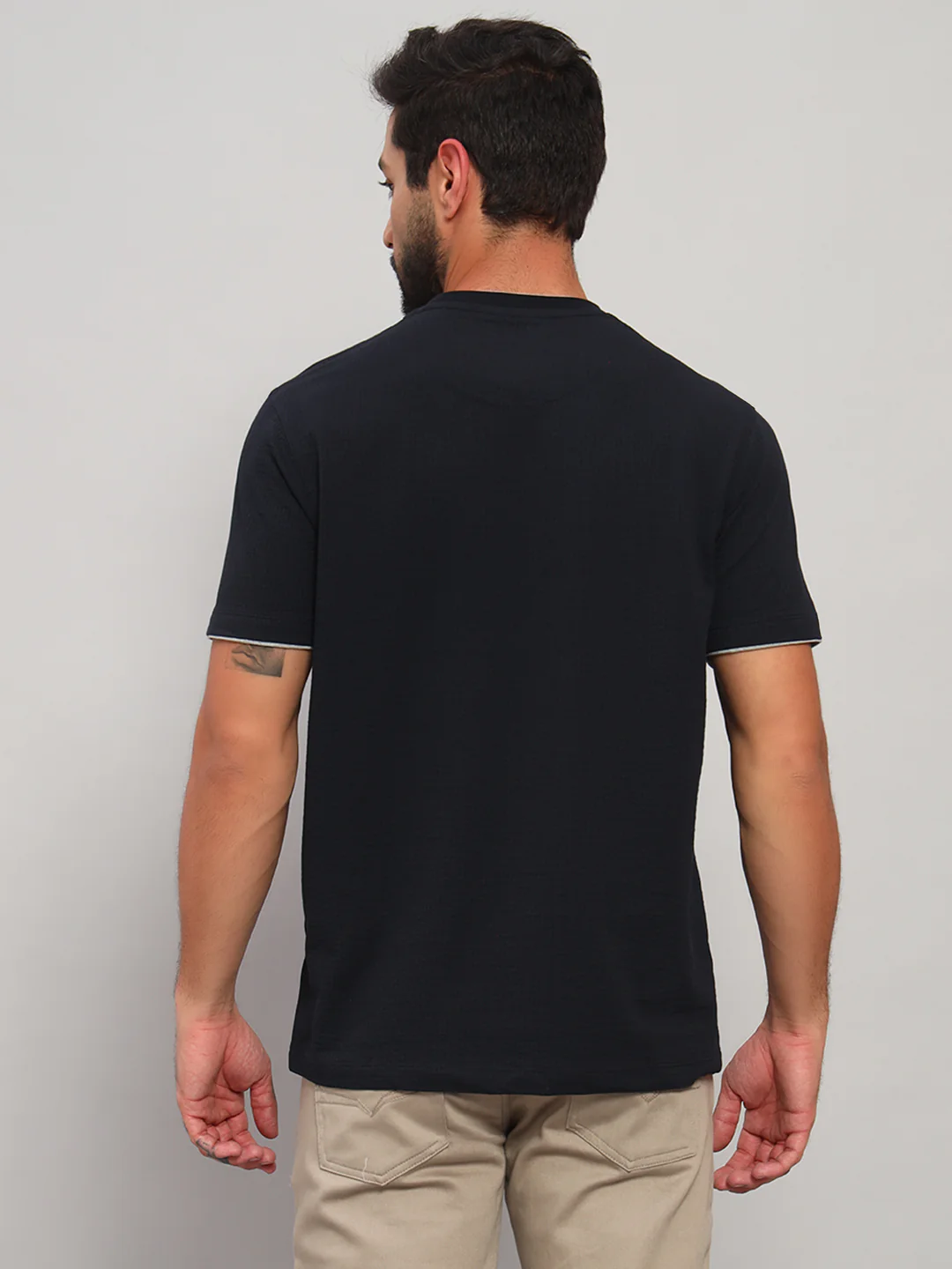 T-Shirt for Men | Breathable & Soft with Color Fastness Regular Fit Round Neck Poly Cotton Fabric Printed Pattern - Image 2