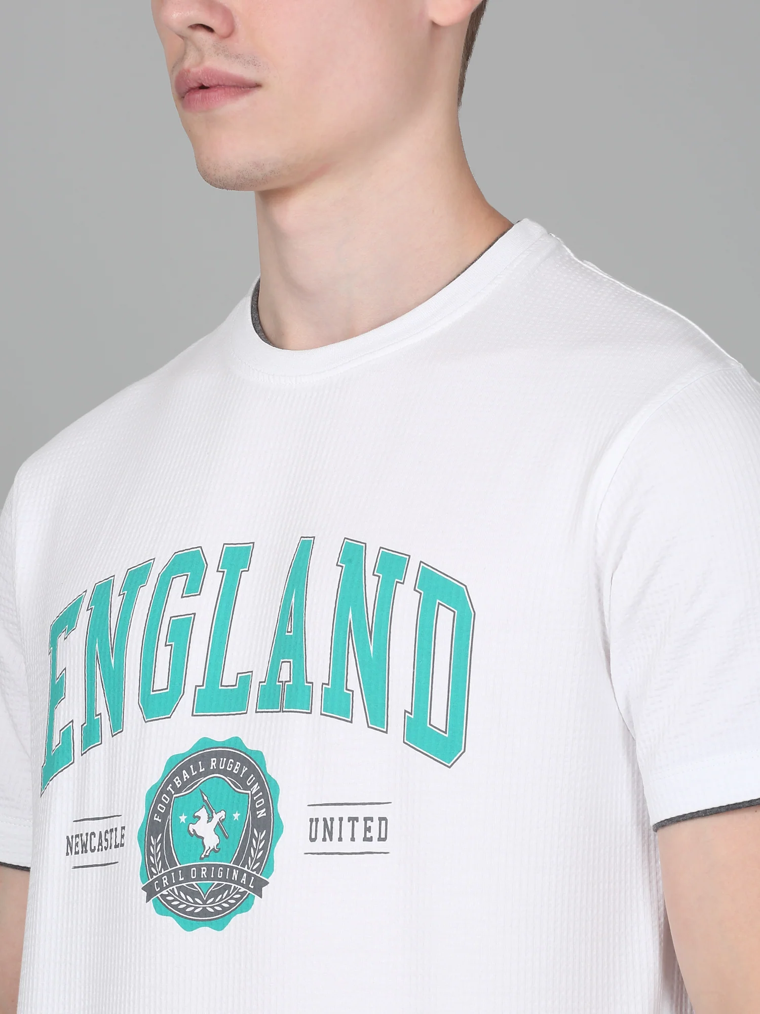 T-Shirt for Men | Breathable & Soft with Color Fastness Regular Fit Round Neck Poly Cotton Fabric Printed Pattern - Image 5