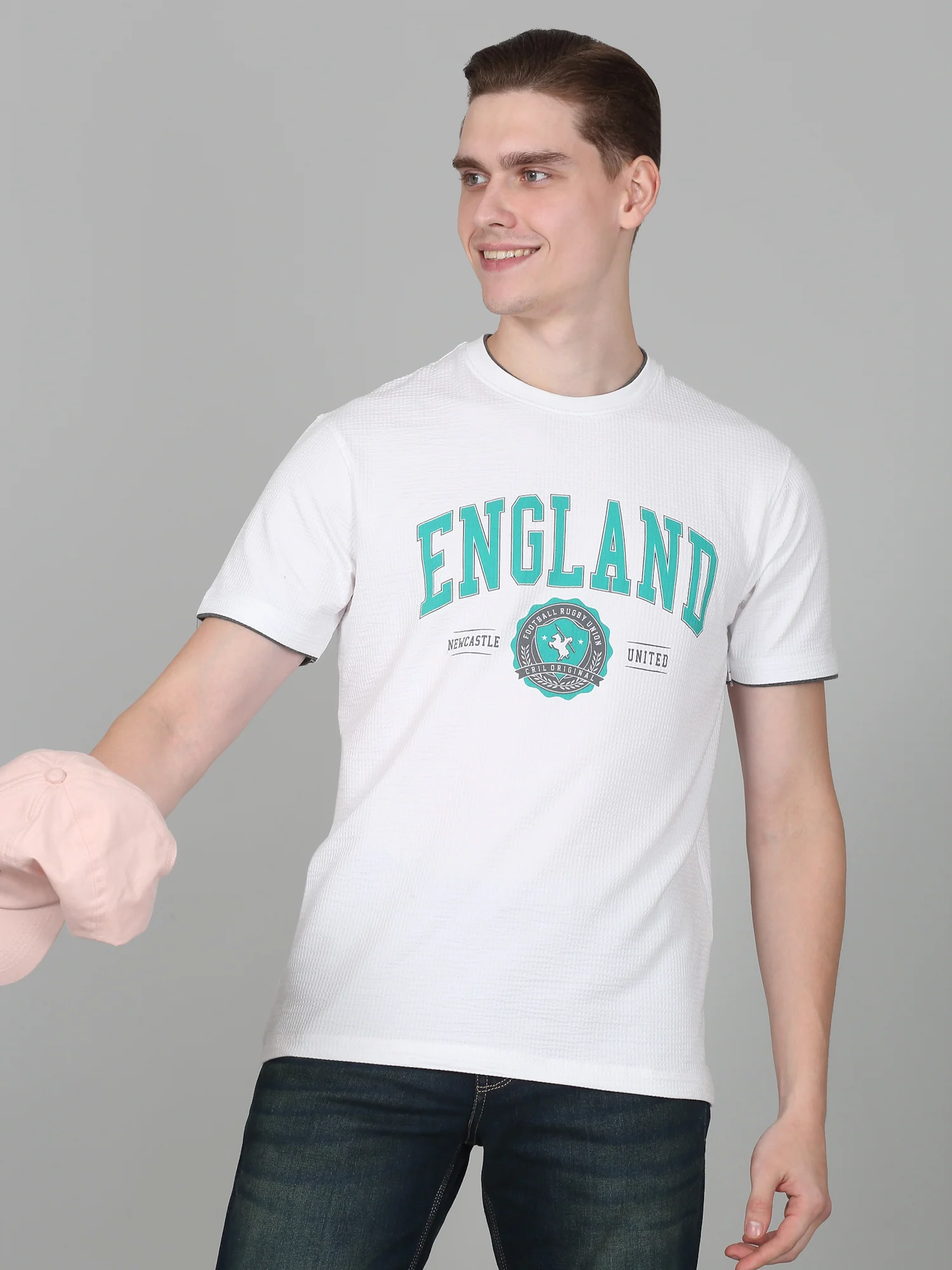 T-Shirt for Men | Breathable & Soft with Color Fastness Regular Fit Round Neck Poly Cotton Fabric Printed Pattern - Image 8