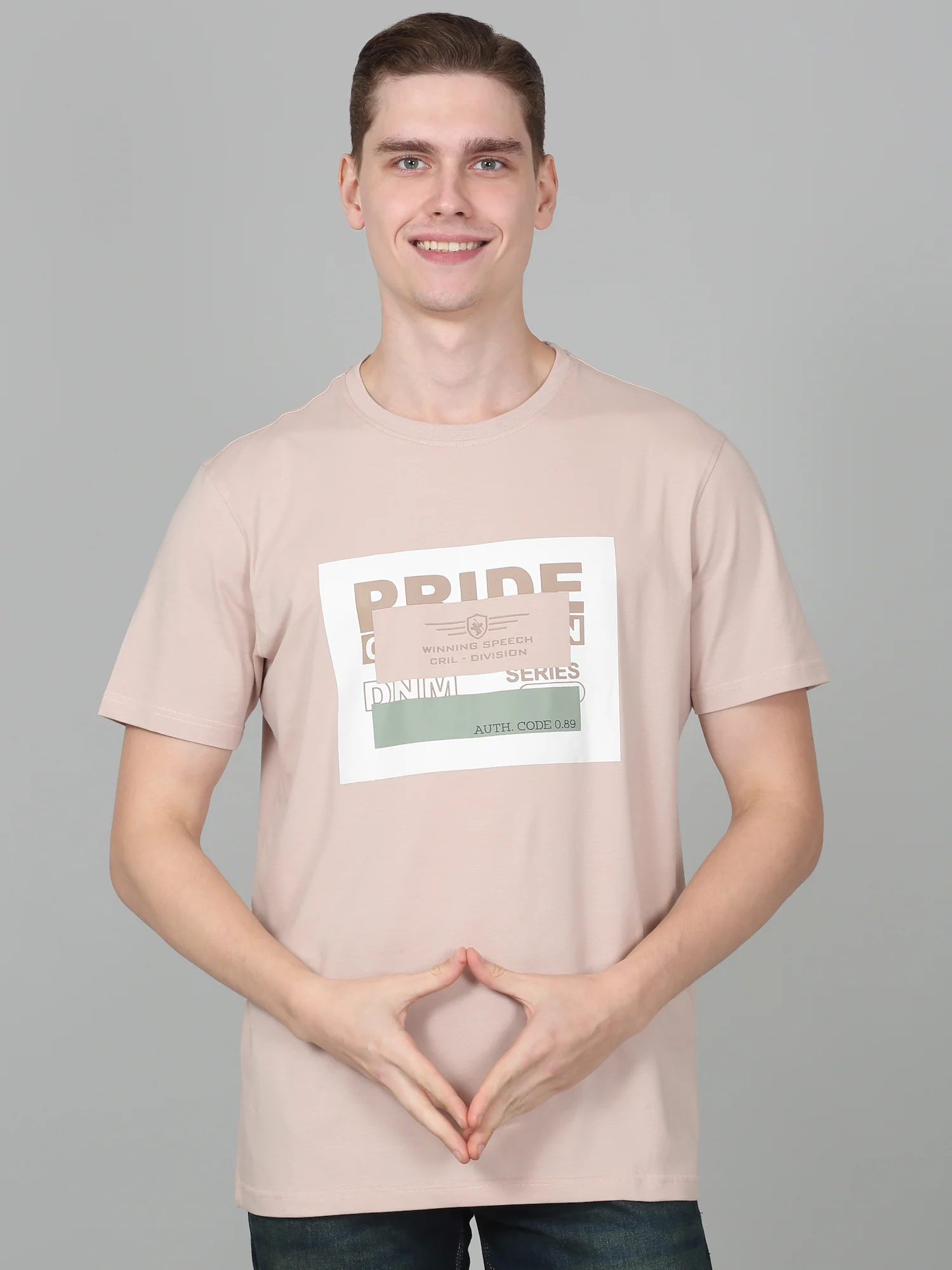 T-Shirt for Men | Breathable & Soft with Color Fastness Regular Fit Round Neck Cotton Blend Fabric Printed Pattern - Image 2