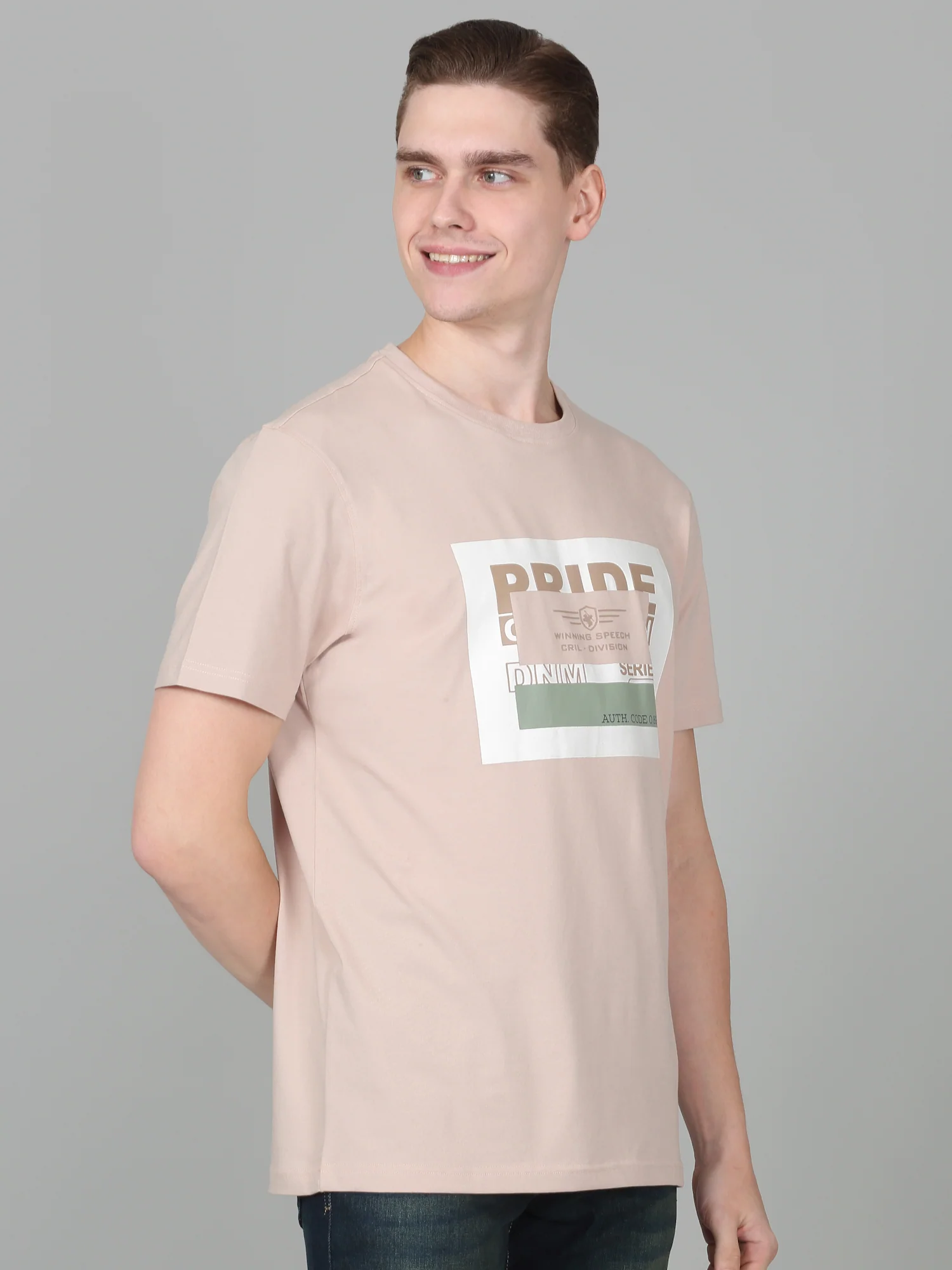 T-Shirt for Men | Breathable & Soft with Color Fastness Regular Fit Round Neck Cotton Blend Fabric Printed Pattern - Image 4