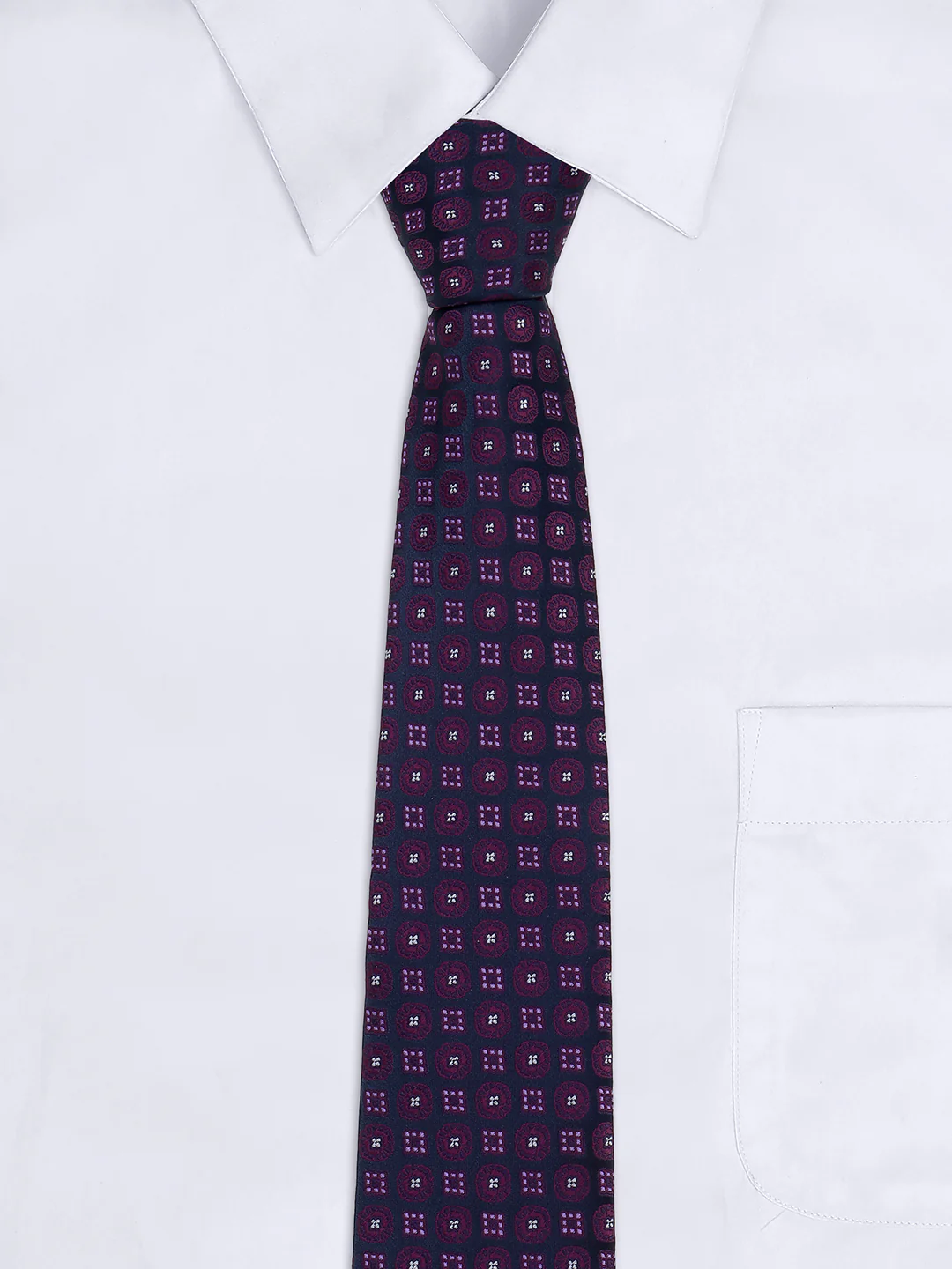 Men's Printed Purple Regular Broad - Image 6