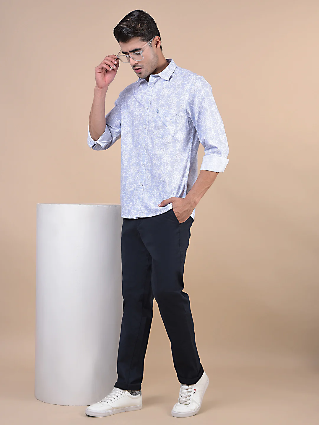 Casual Shirt for Men | Breathable & Soft with Color Fastness Regular Fit Spread Collar Neck Cotton Fabric Printed Pattern - Image 10