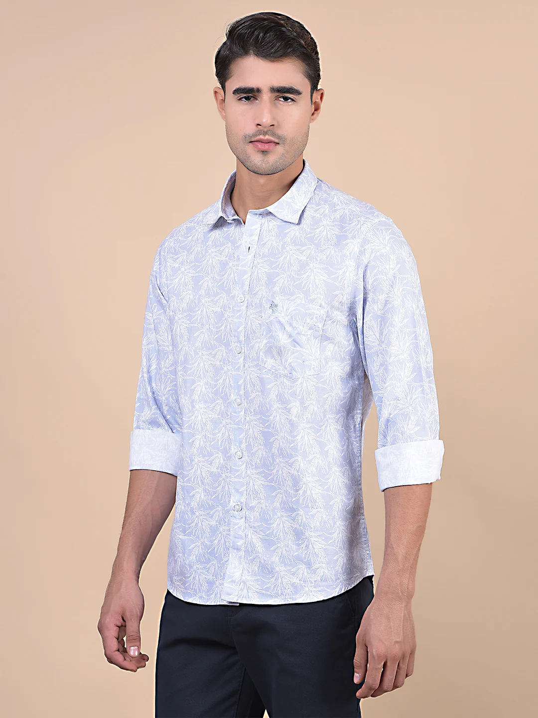 Casual Shirt for Men | Breathable & Soft with Color Fastness Regular Fit Spread Collar Neck Cotton Fabric Printed Pattern - Image 6