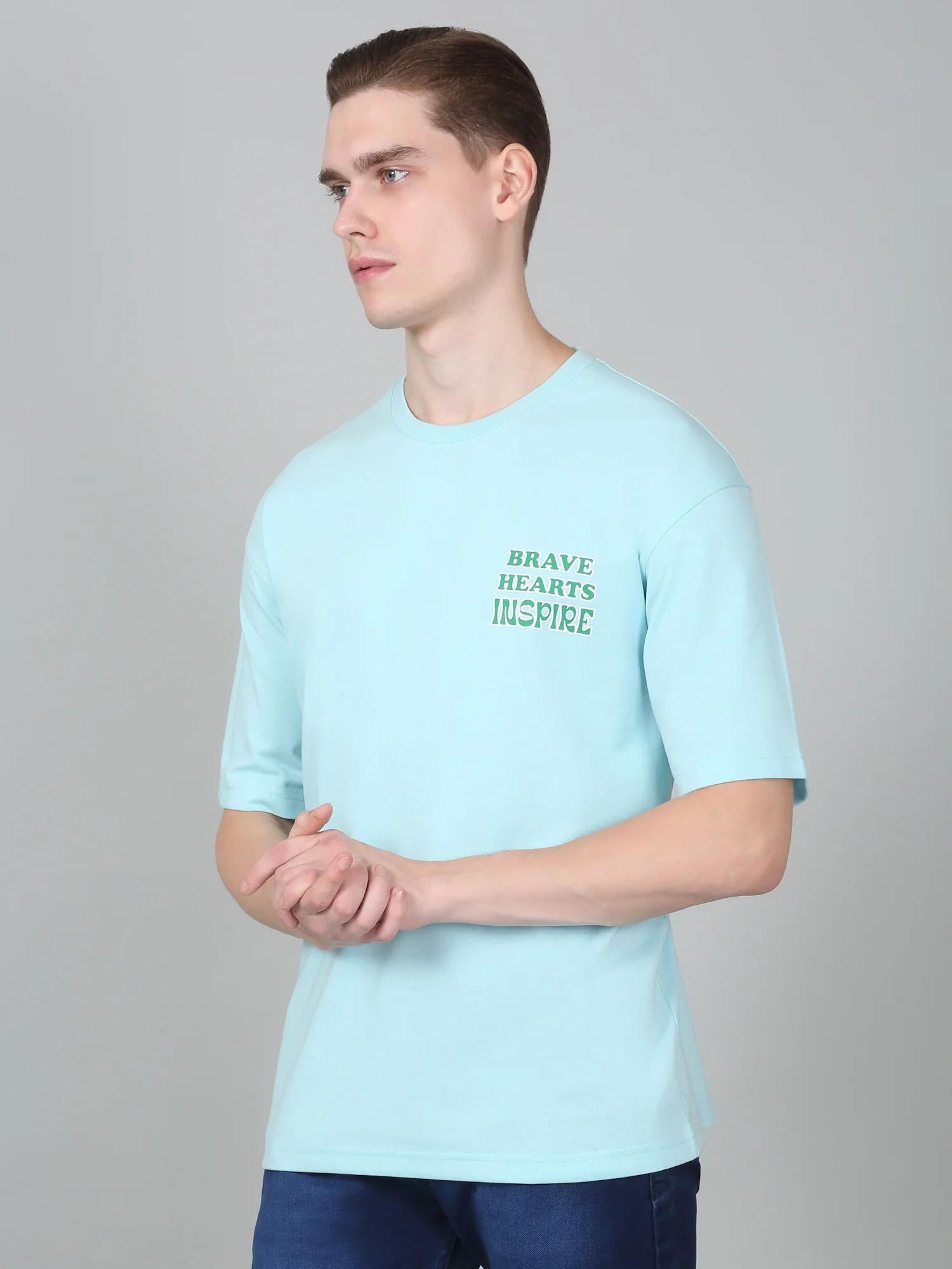 T-Shirt for Men | Breathable & Soft with Color Fastness Regular Fit Round Neck Poly Cotton Fabric Printed Pattern - Image 3