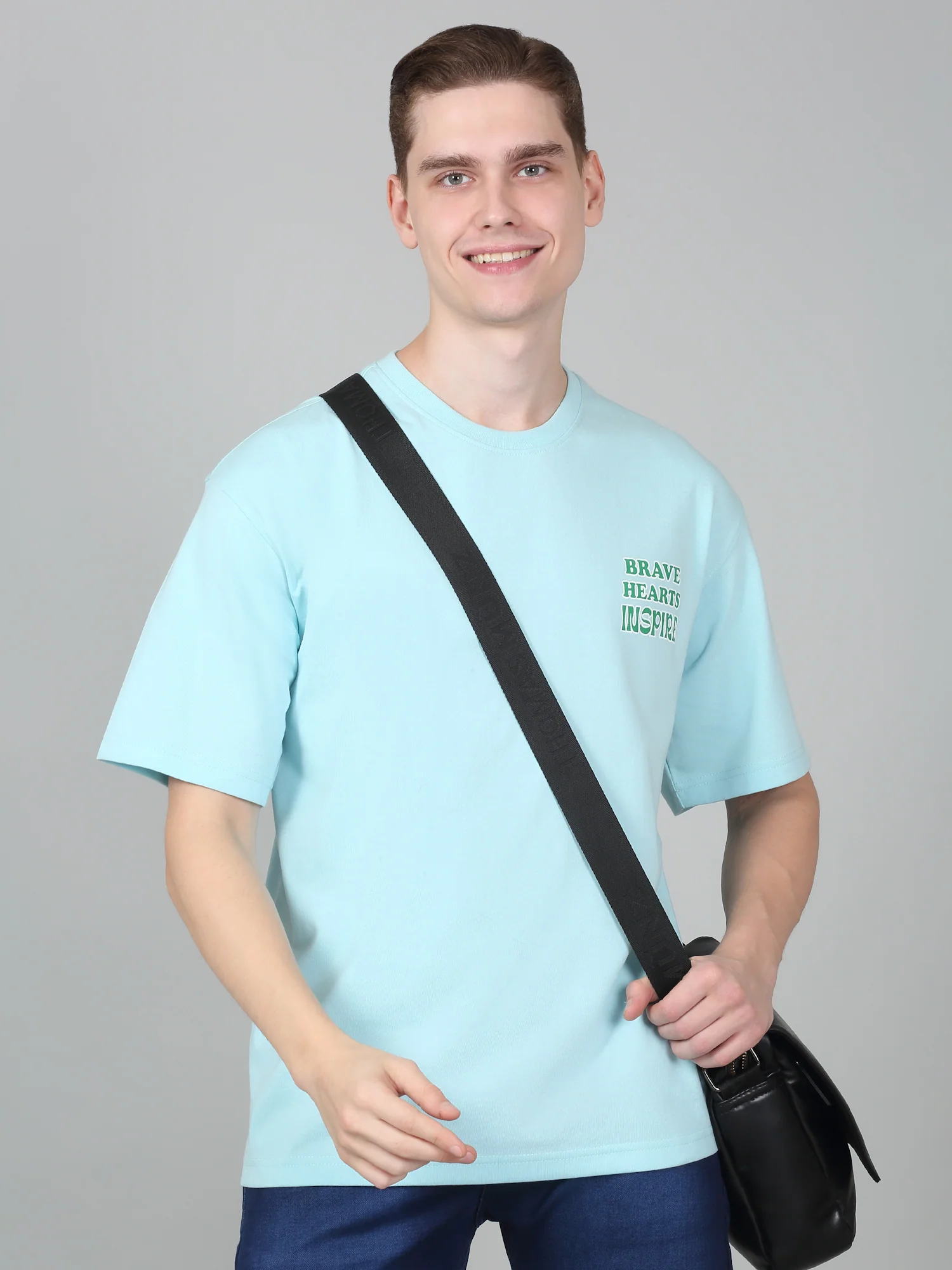 T-Shirt for Men | Breathable & Soft with Color Fastness Regular Fit Round Neck Poly Cotton Fabric Printed Pattern - Image 8