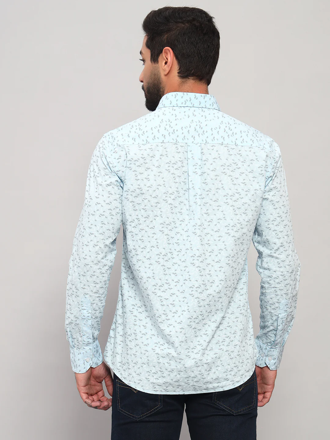 Casual Shirt for Men | Breathable & Soft with Color Fastness Regular Fit Spread Collar Neck Cotton Fabric Printed Pattern - Image 2