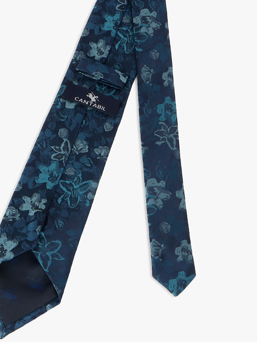 Men's Printed Teal Blue Regular Broad - Image 3