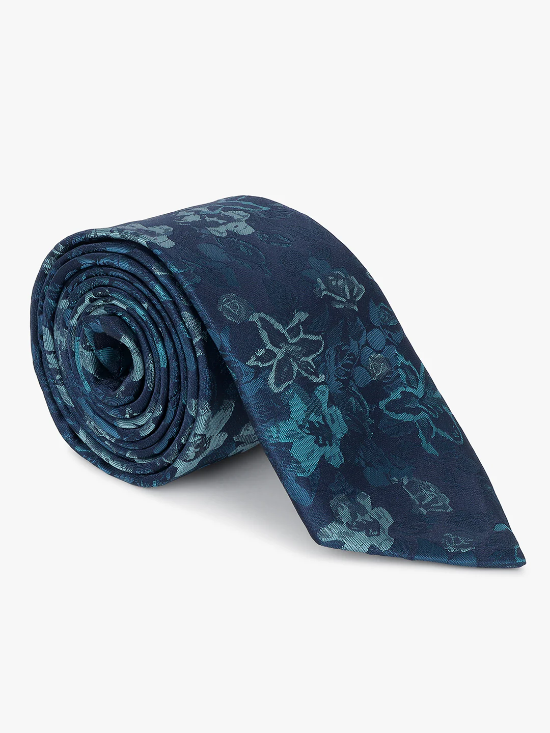 Men's Printed Teal Blue Regular Broad - Image 4