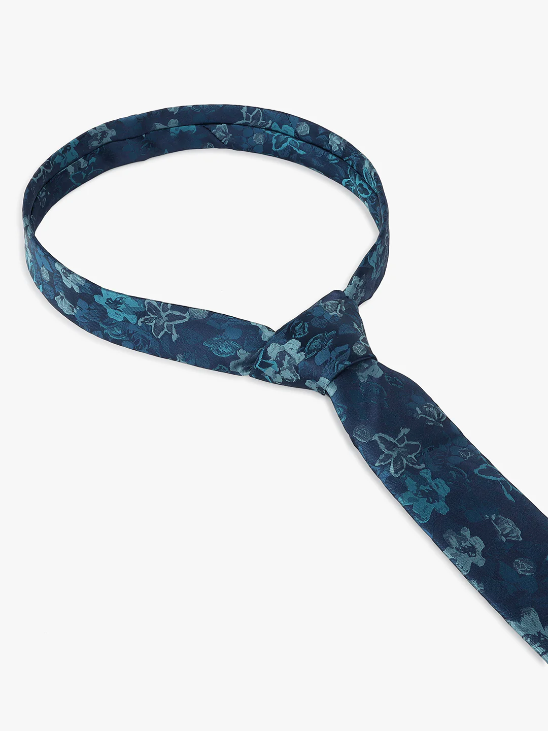 Men's Printed Teal Blue Regular Broad - Image 5