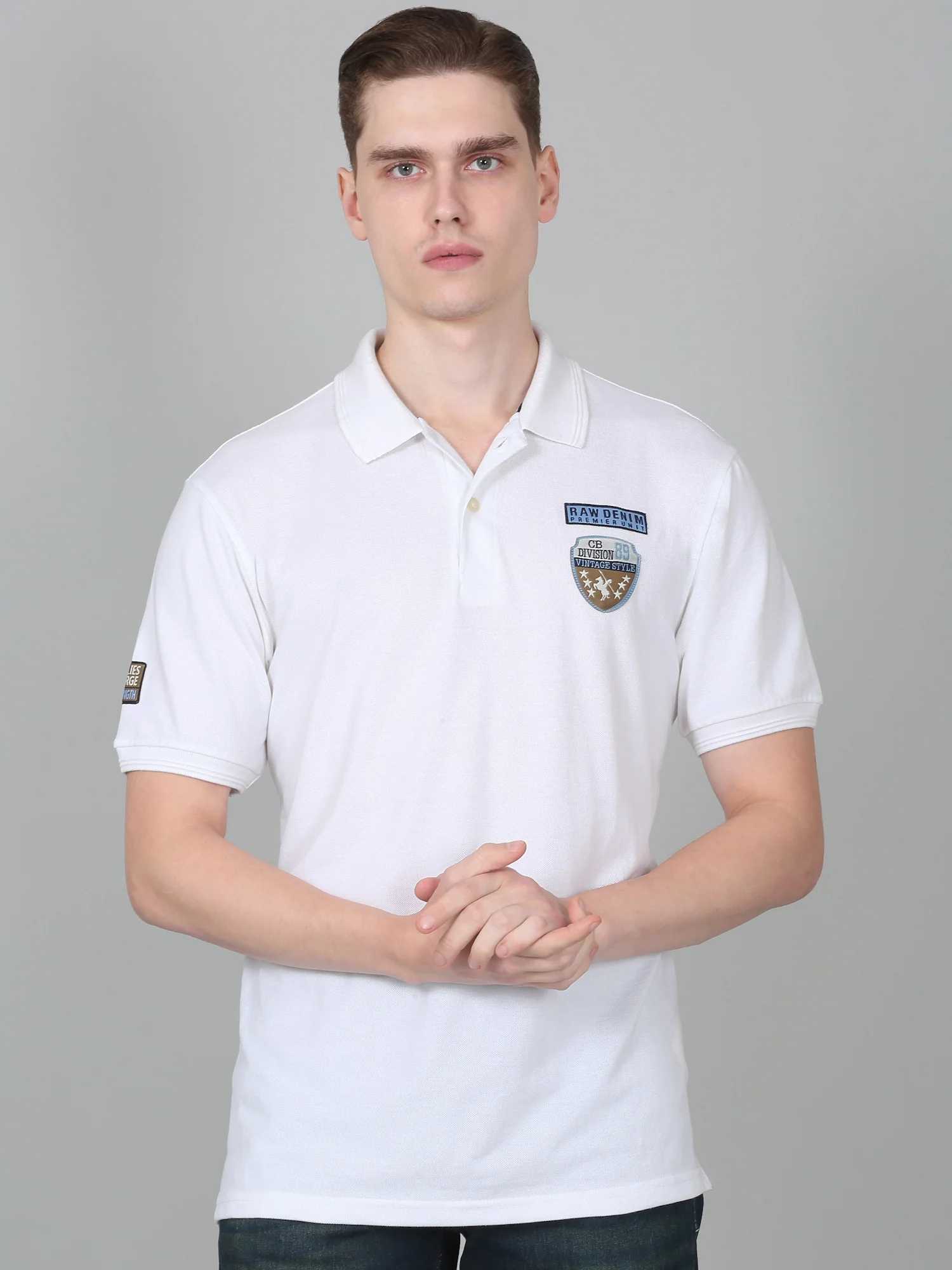 T-Shirt for Men | Breathable & Soft with Color Fastness Regular Fit Polo Neck Poly Cotton Fabric Printed Pattern - Image 2