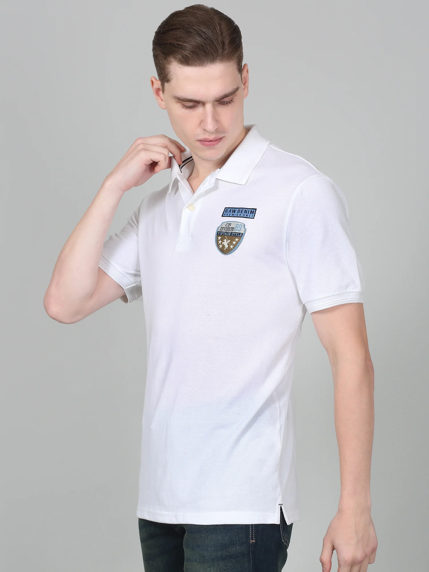 T-Shirt for Men | Breathable & Soft with Color Fastness Regular Fit Polo Neck Poly Cotton Fabric Printed Pattern - Image 3