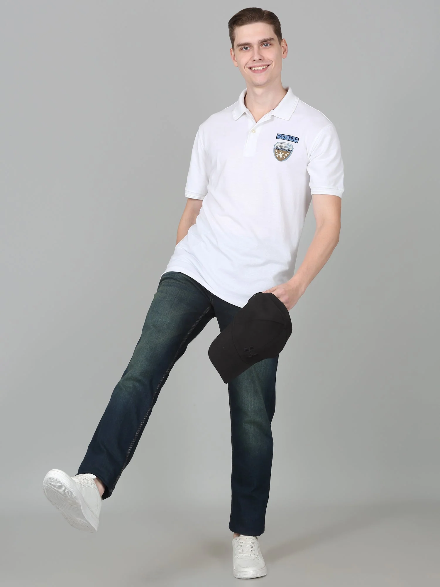 T-Shirt for Men | Breathable & Soft with Color Fastness Regular Fit Polo Neck Poly Cotton Fabric Printed Pattern - Image 5