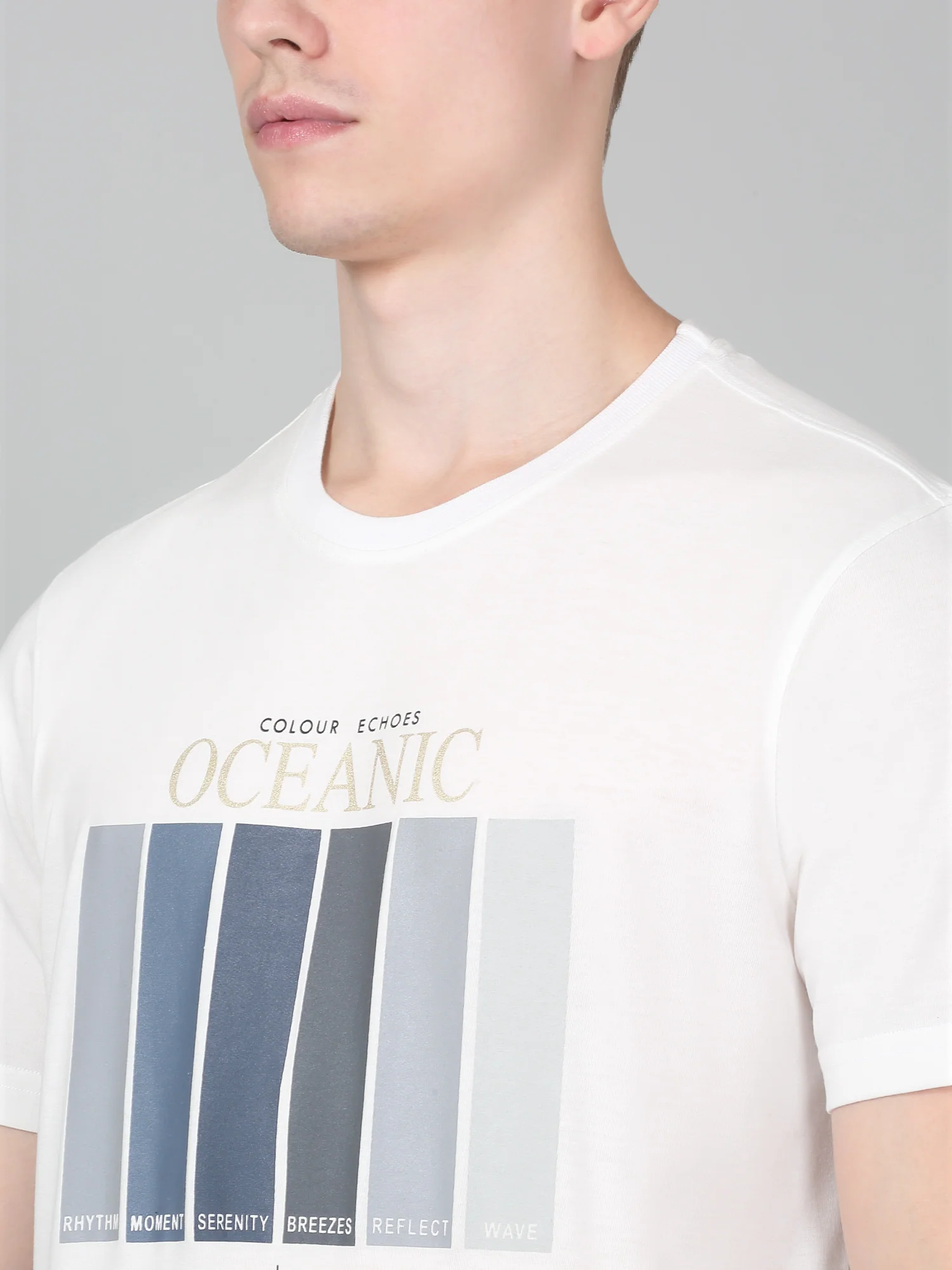 T-Shirt for Men | Breathable & Soft with Color Fastness Regular Fit Round Neck Poly Cotton Fabric Printed Pattern - Image 4