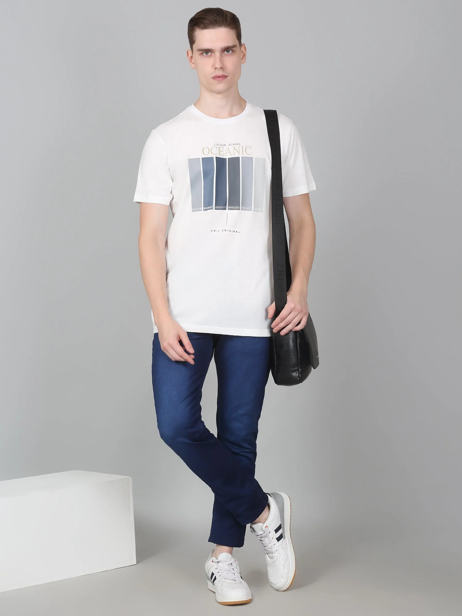 T-Shirt for Men | Breathable & Soft with Color Fastness Regular Fit Round Neck Poly Cotton Fabric Printed Pattern - Image 5