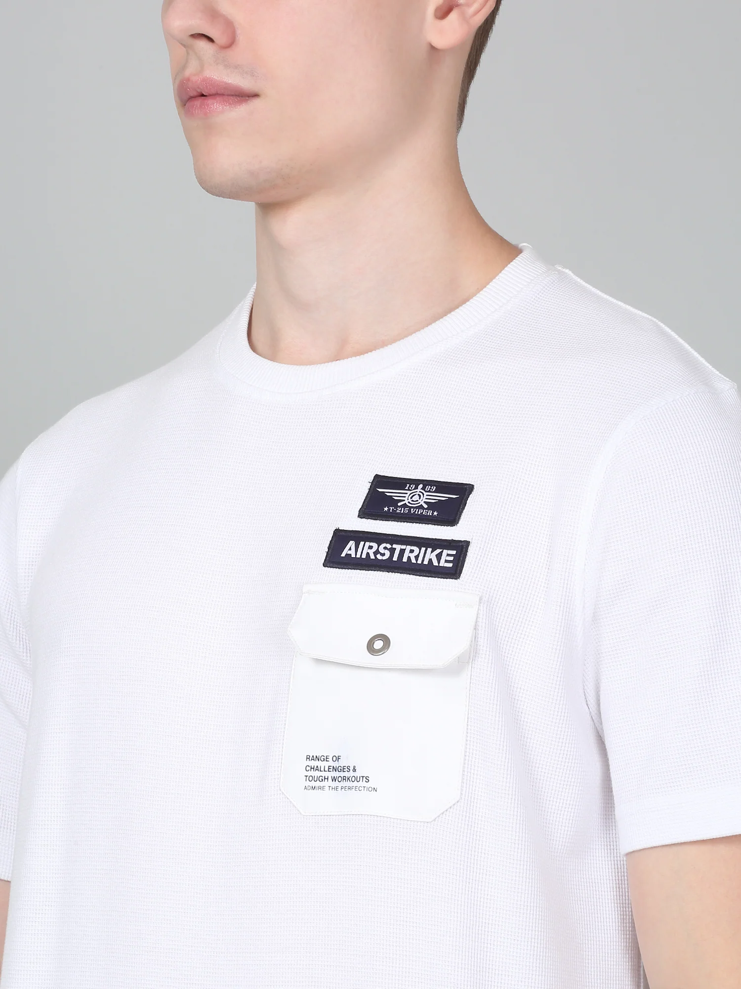 T-Shirt for Men | Breathable & Soft with Color Fastness Regular Fit Round Neck Poly Cotton Fabric Solid Pattern - Image 5