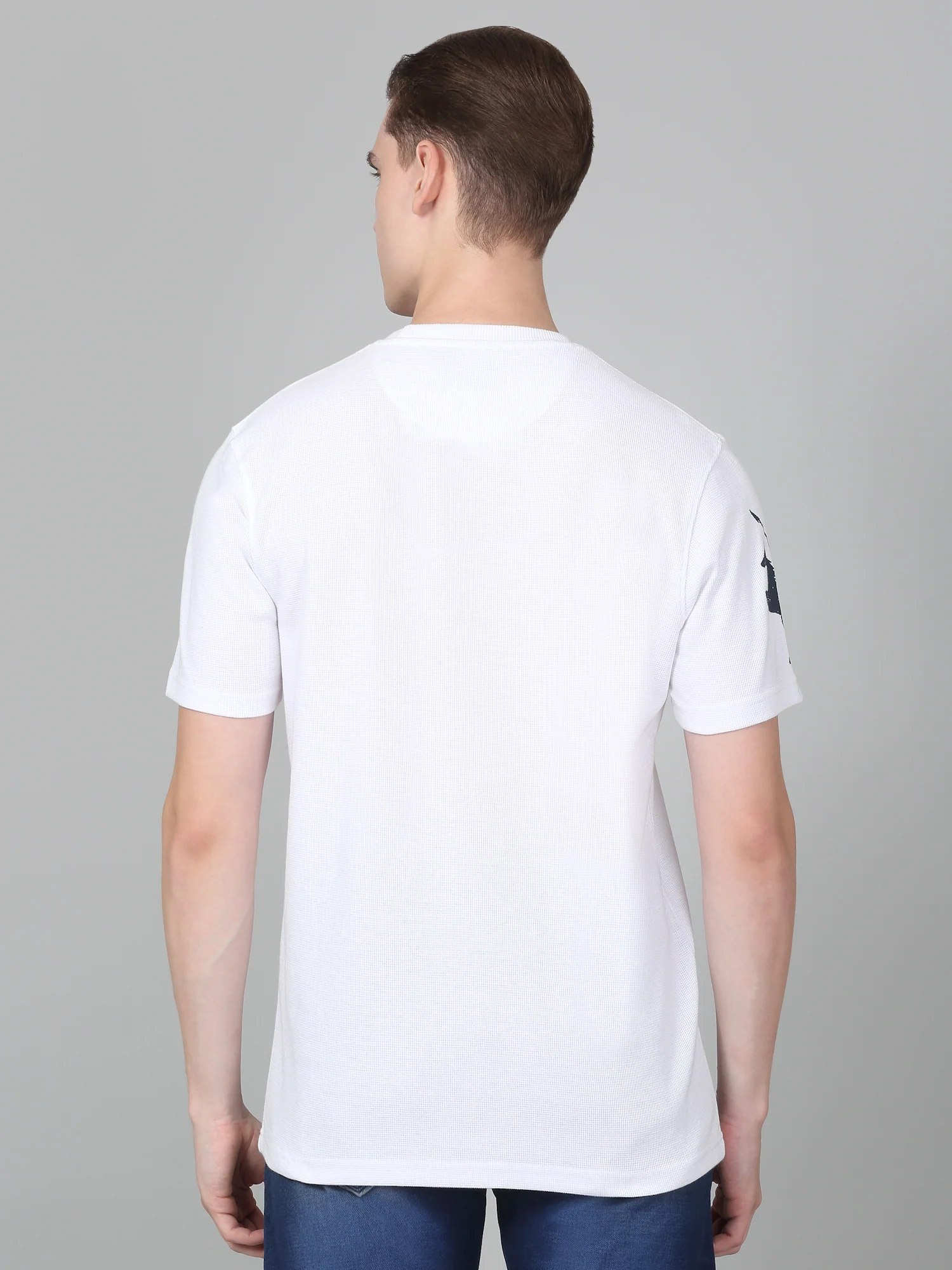 T-Shirt for Men | Breathable & Soft with Color Fastness Regular Fit Round Neck Poly Cotton Fabric Solid Pattern - Image 6