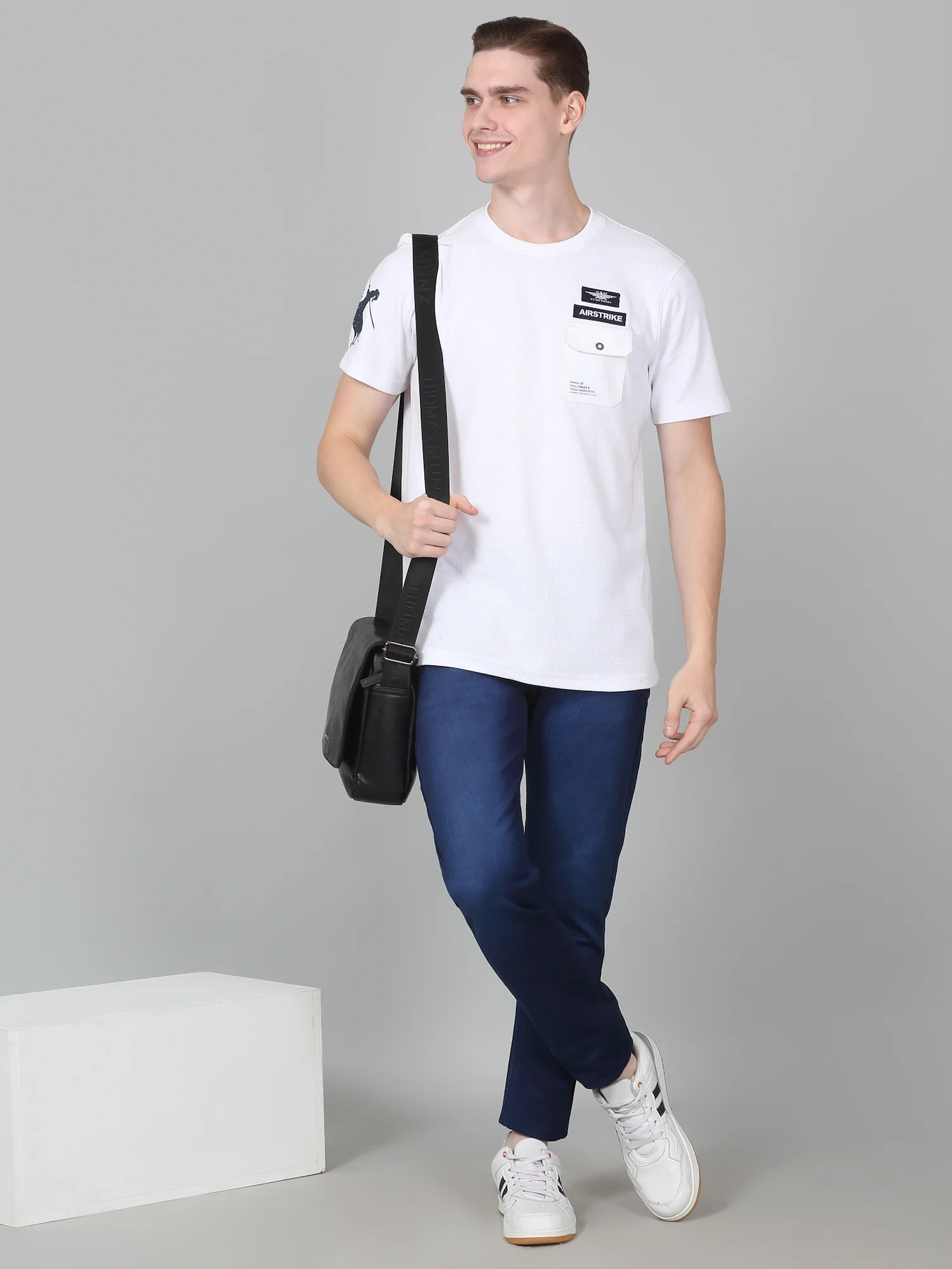 T-Shirt for Men | Breathable & Soft with Color Fastness Regular Fit Round Neck Poly Cotton Fabric Solid Pattern - Image 7