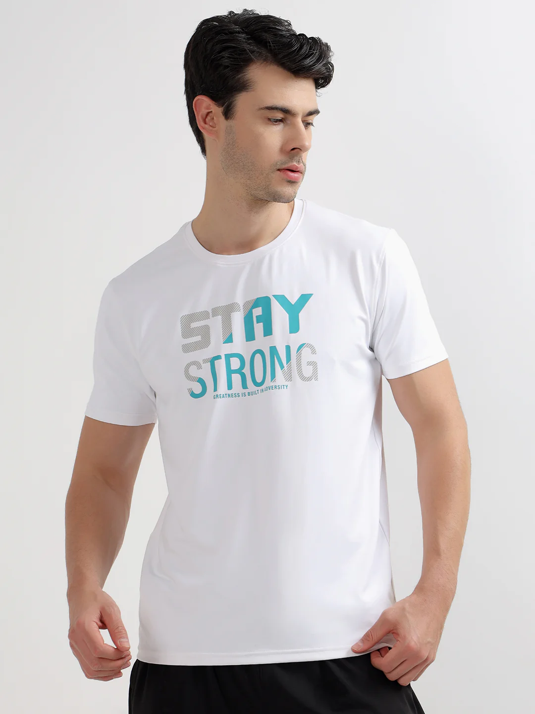 T-Shirt for Men | Breathable & Soft with Color Fastness Regular Fit Round Neck Polyester Fabric Printed Pattern - Image 2