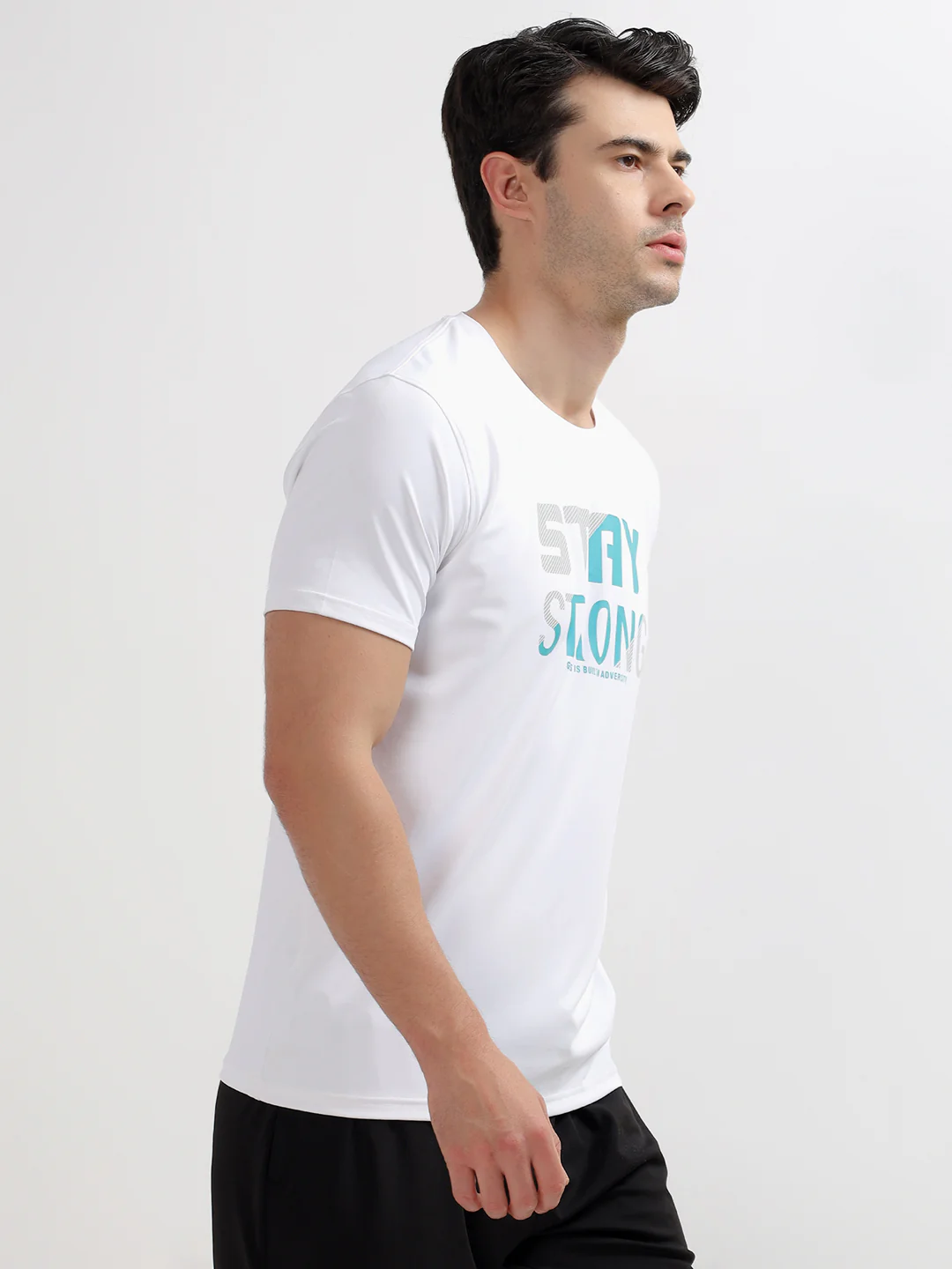 T-Shirt for Men | Breathable & Soft with Color Fastness Regular Fit Round Neck Polyester Fabric Printed Pattern - Image 4
